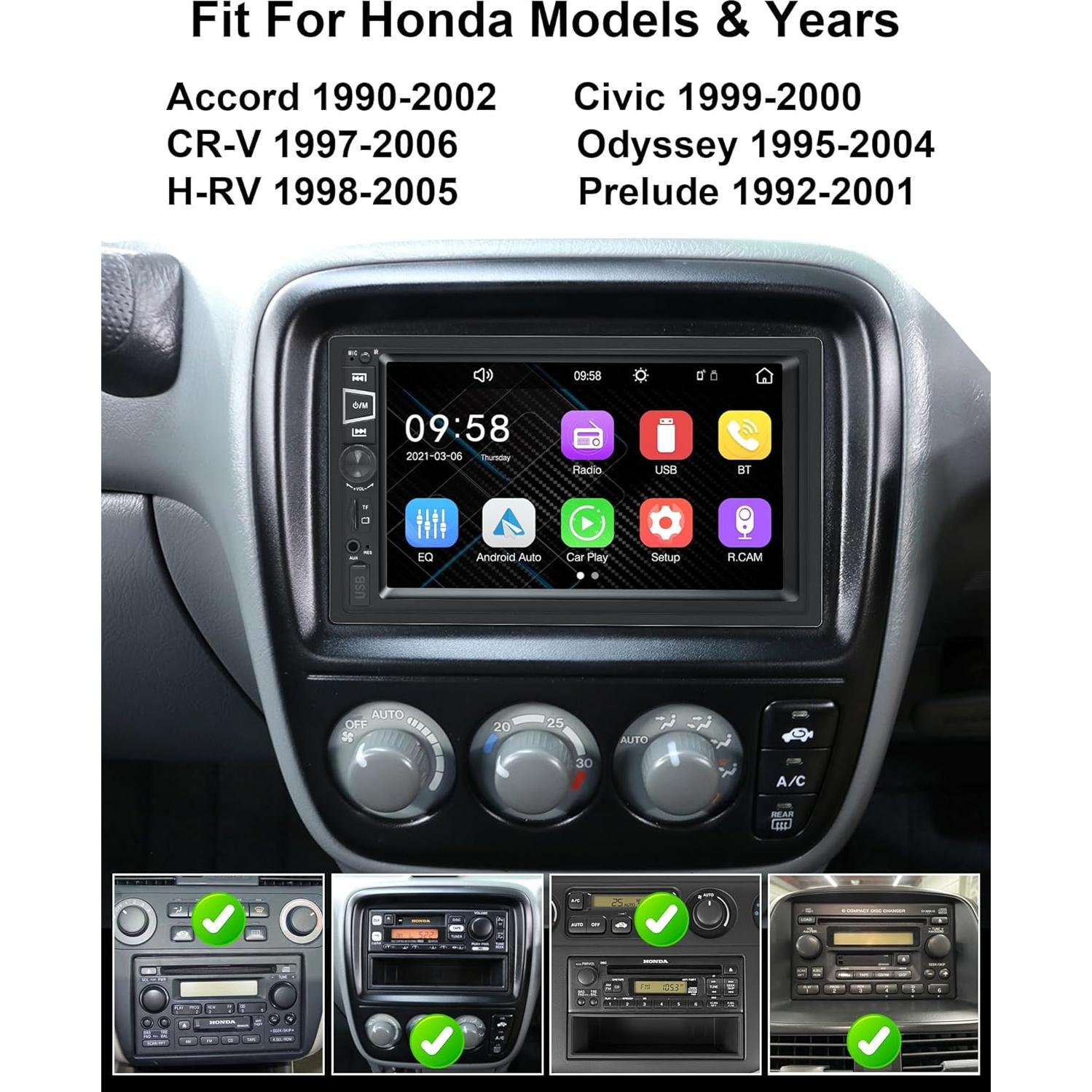 Estéreo de Coche Honda Accord/Civic/CRV/HRV/Odyssey 7"