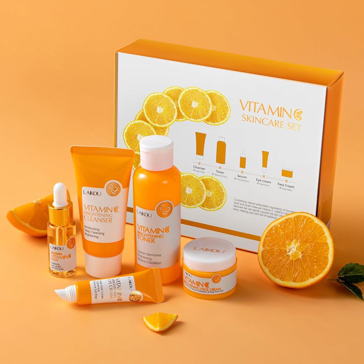 Kit de Cuidado Facial LAIKOU 5 Piezas Vitamina C