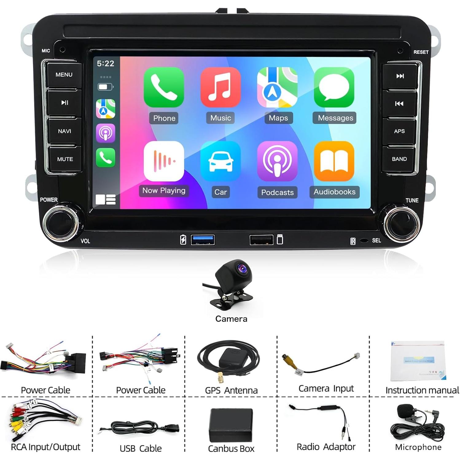 Estéreo de Coche Android 14 YCBB 7" 4GB/64GB CarPlay/Android Auto