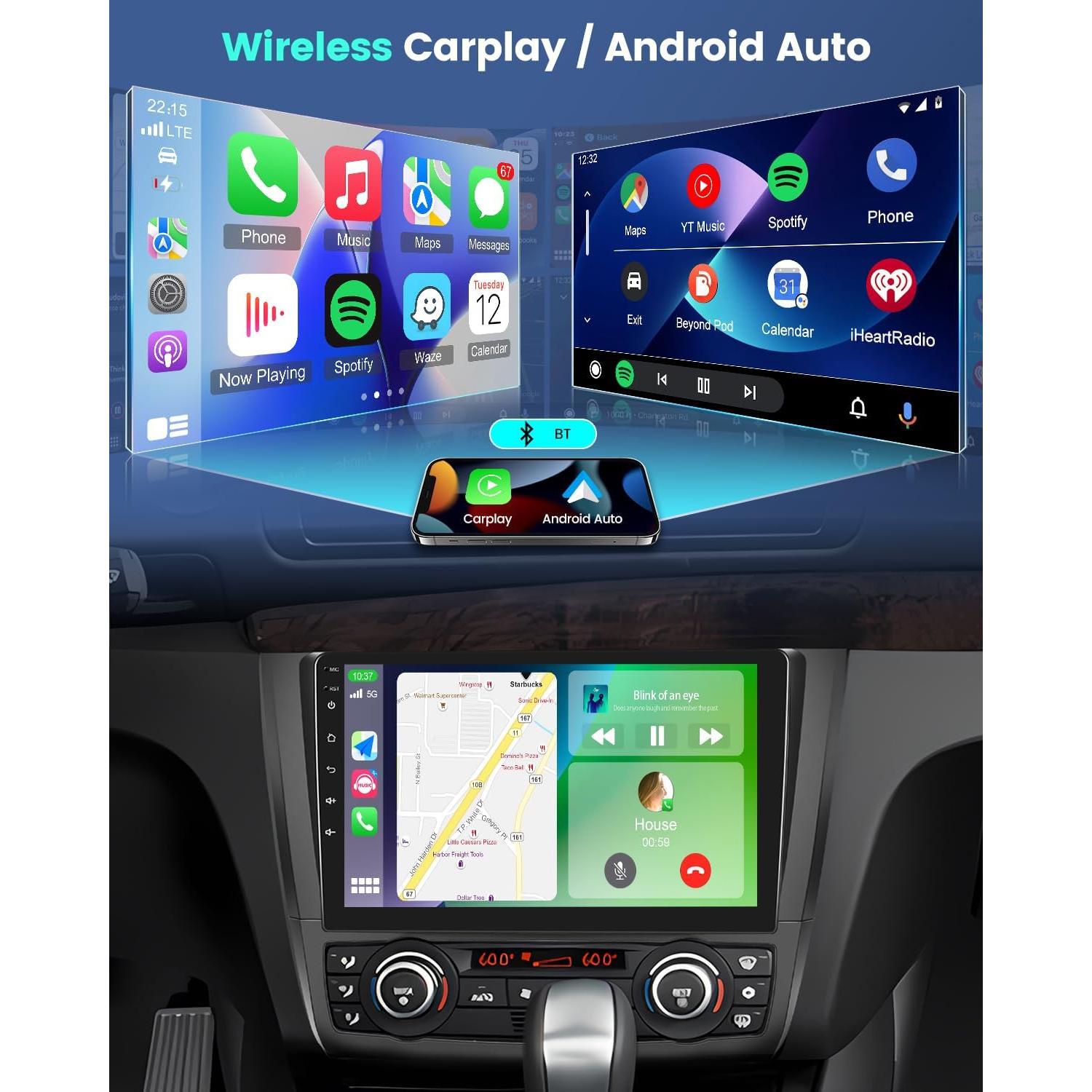 Radio Android 9" EKAT para BMW Serie 1 E87 E81 E82 E88 2008-2012