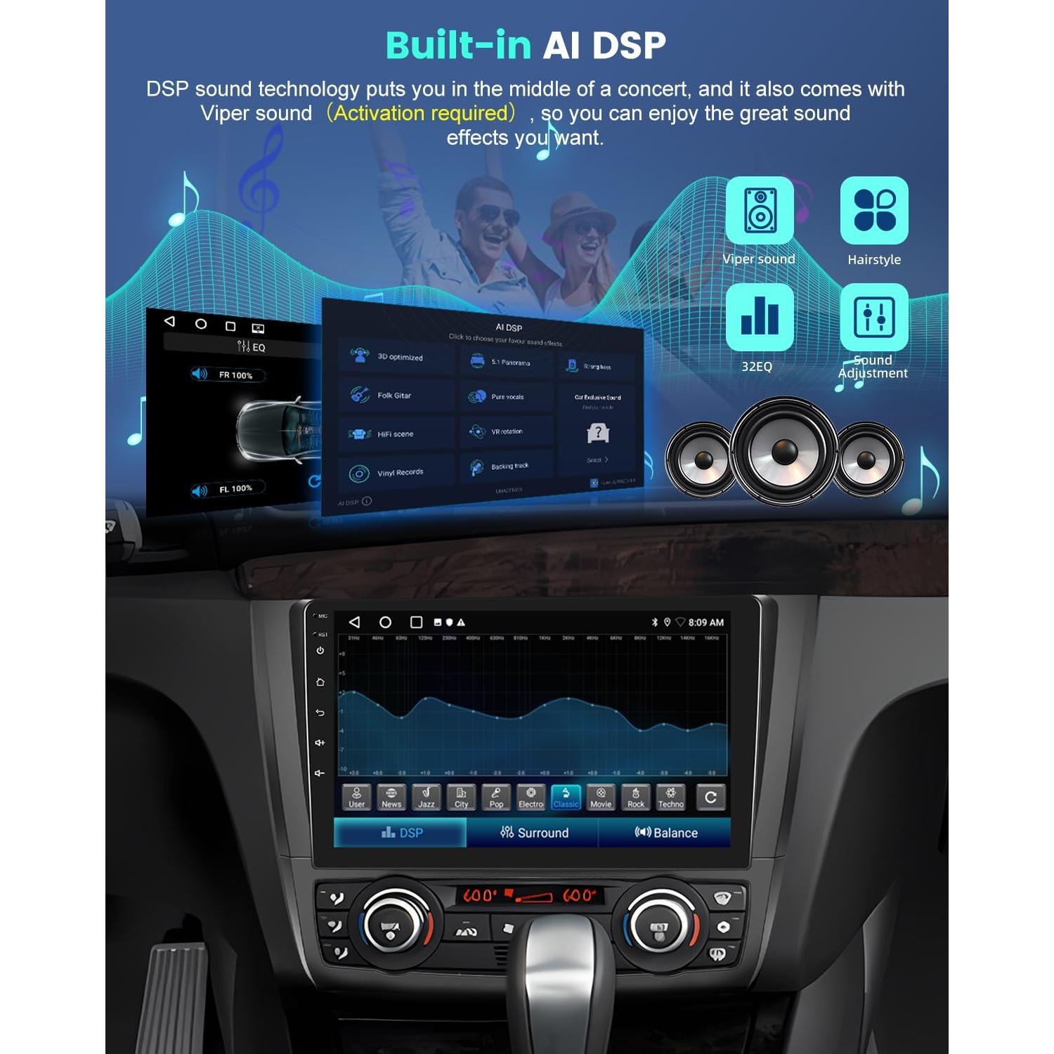 Radio Android 9" EKAT para BMW Serie 1 E87 E81 E82 E88 2008-2012