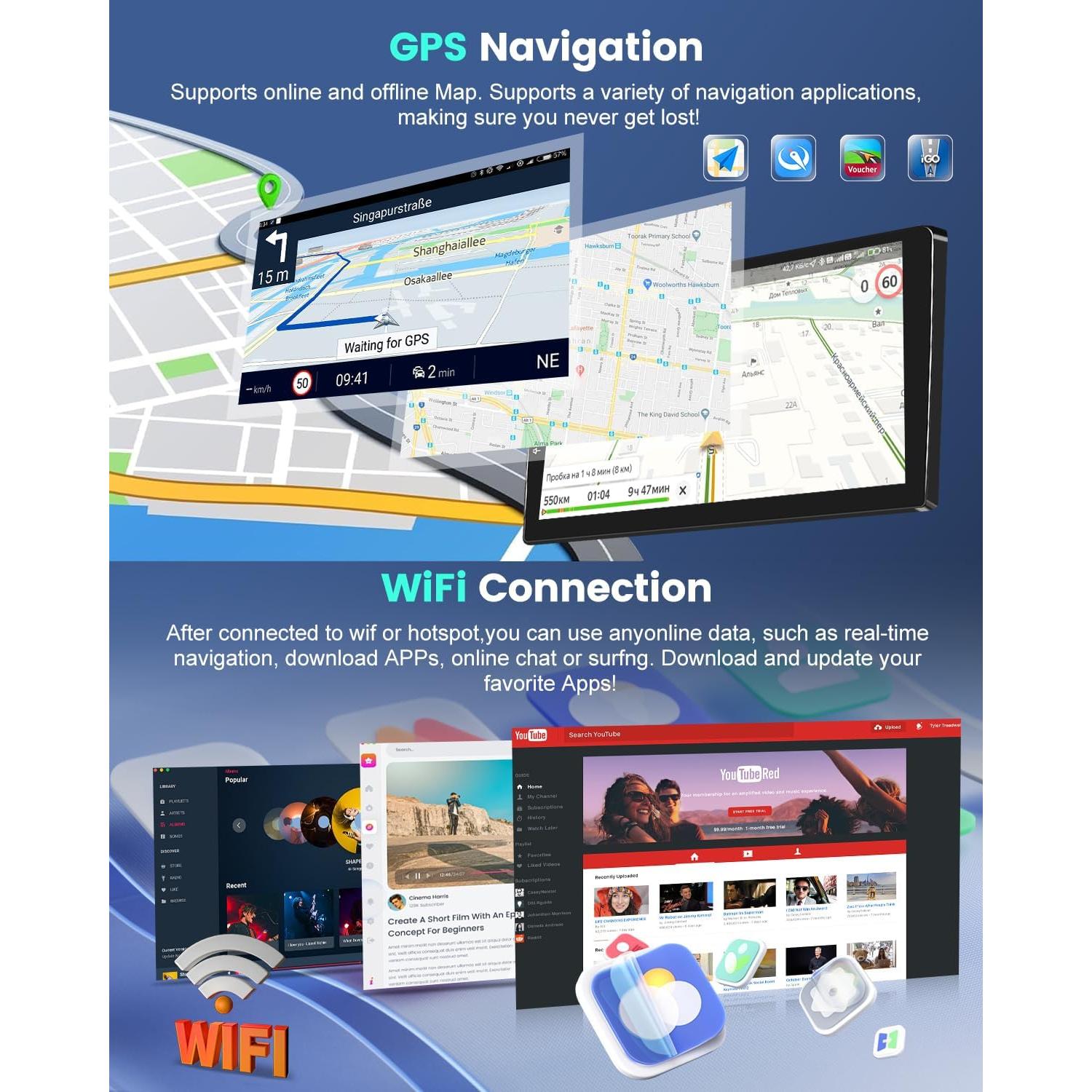 Radio Android 9" EKAT para BMW Serie 1 E87 E81 E82 E88 2008-2012