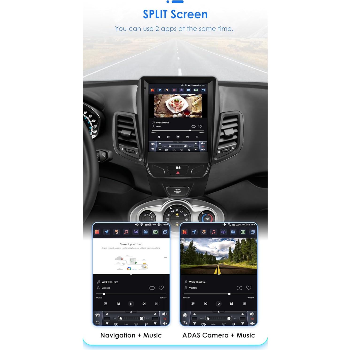 Radio de Coche Android 14 CheDux 9.7" 6GB 64GB Bluetooth GPS