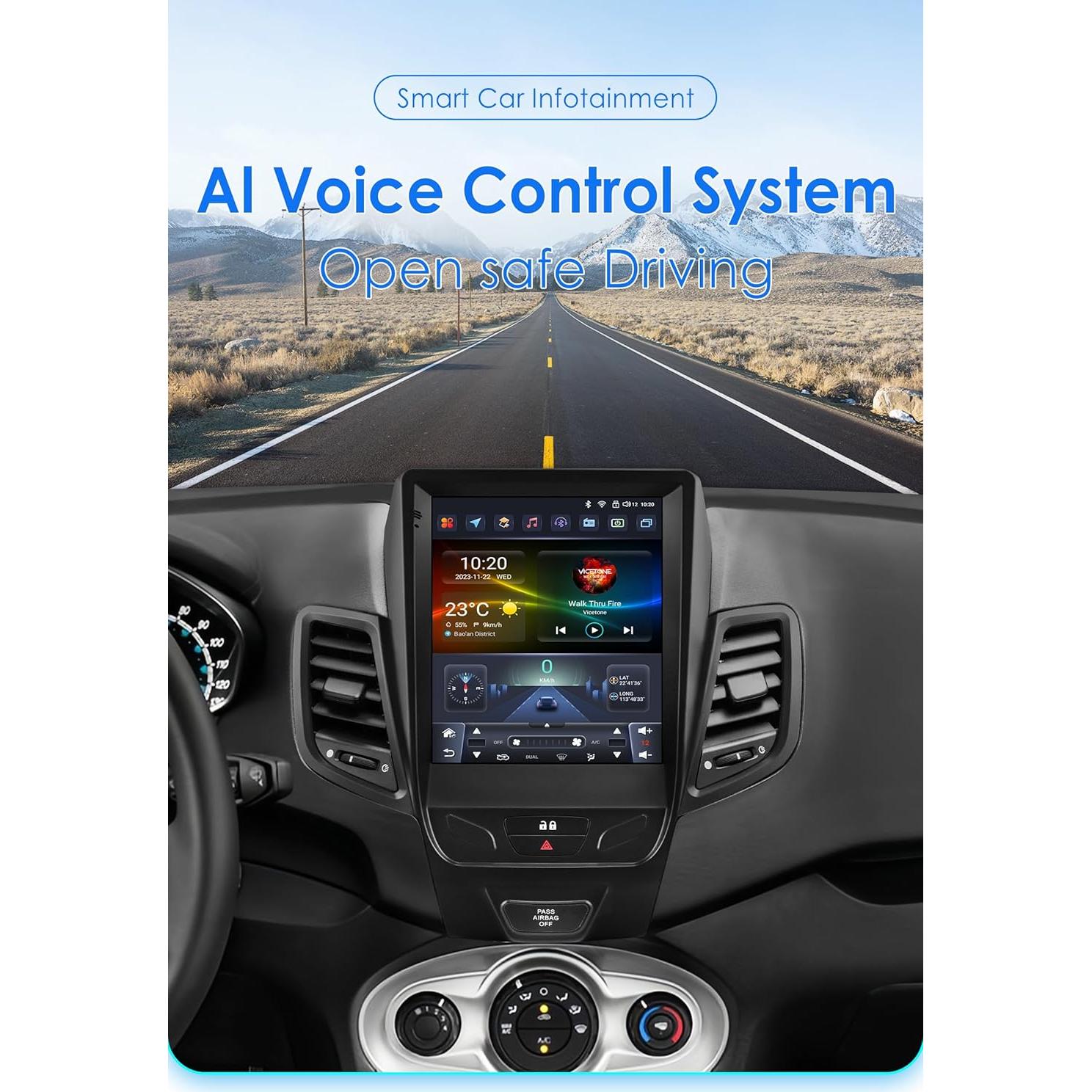 Radio de Coche Android 14 CheDux 9.7" 6GB 64GB Bluetooth GPS