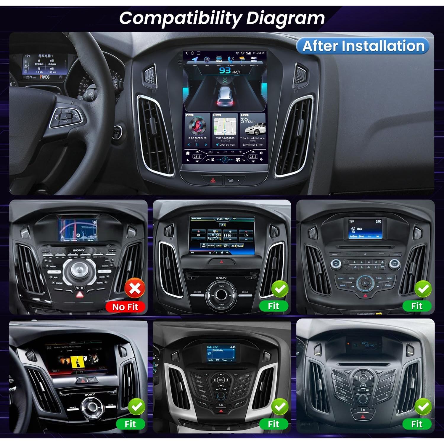 Radio de Coche 8Core para Ford Focus 2012-2018 con Bluetooth 5.0