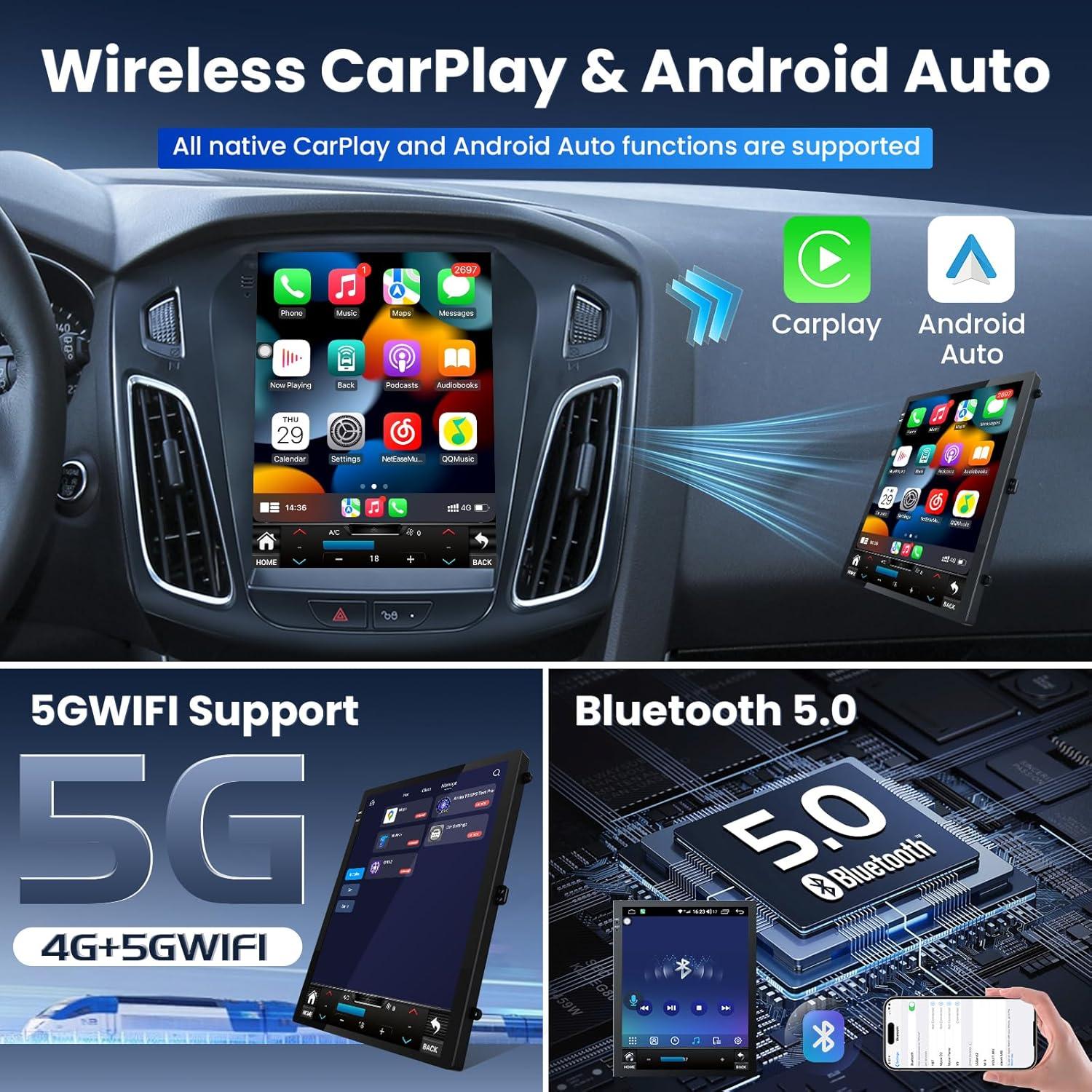 Radio de Coche 8Core para Ford Focus 2012-2018 con Bluetooth 5.0