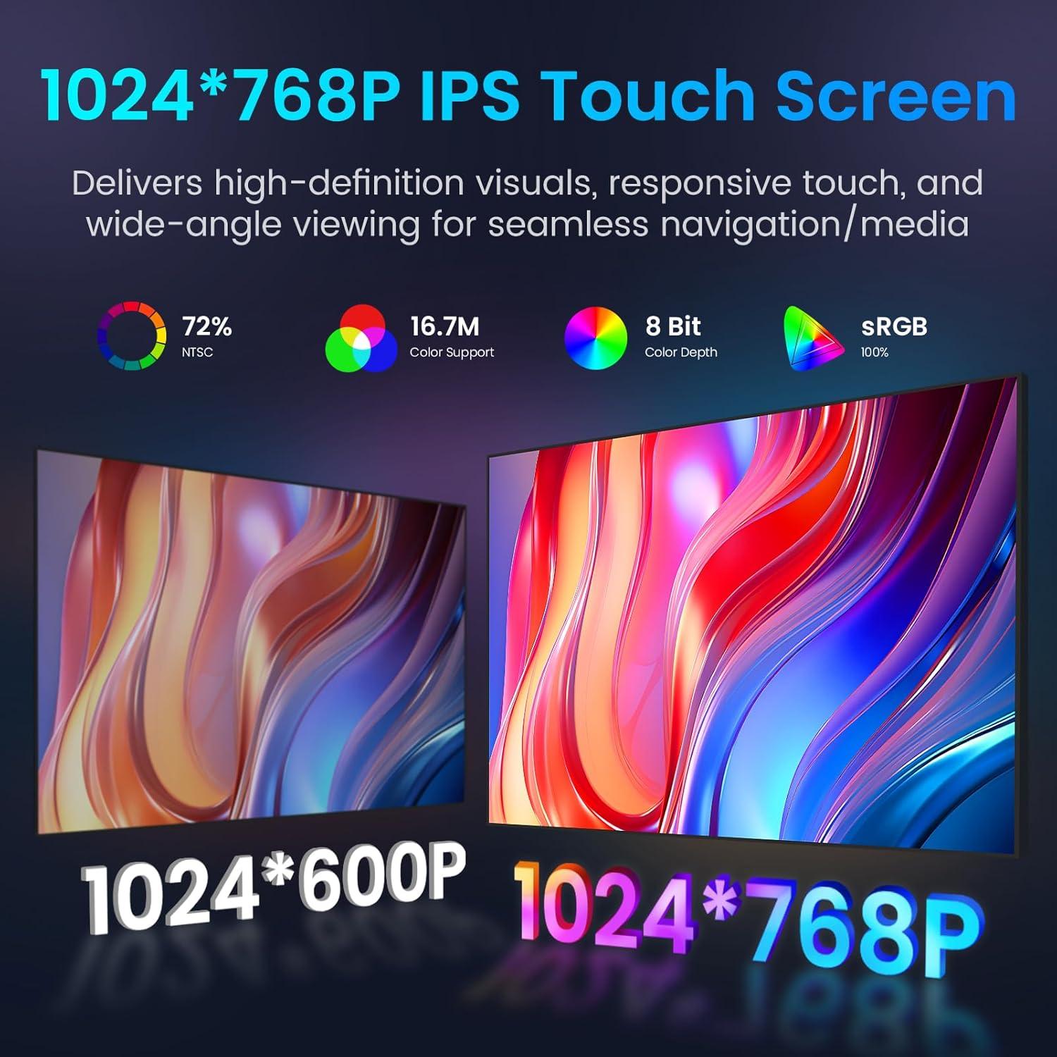 Radio de Coche Jerqry para Ford Focus 2012-2018, 10.4" IPS, CarPlay, Android Auto, Bluetooth 5G, GPS