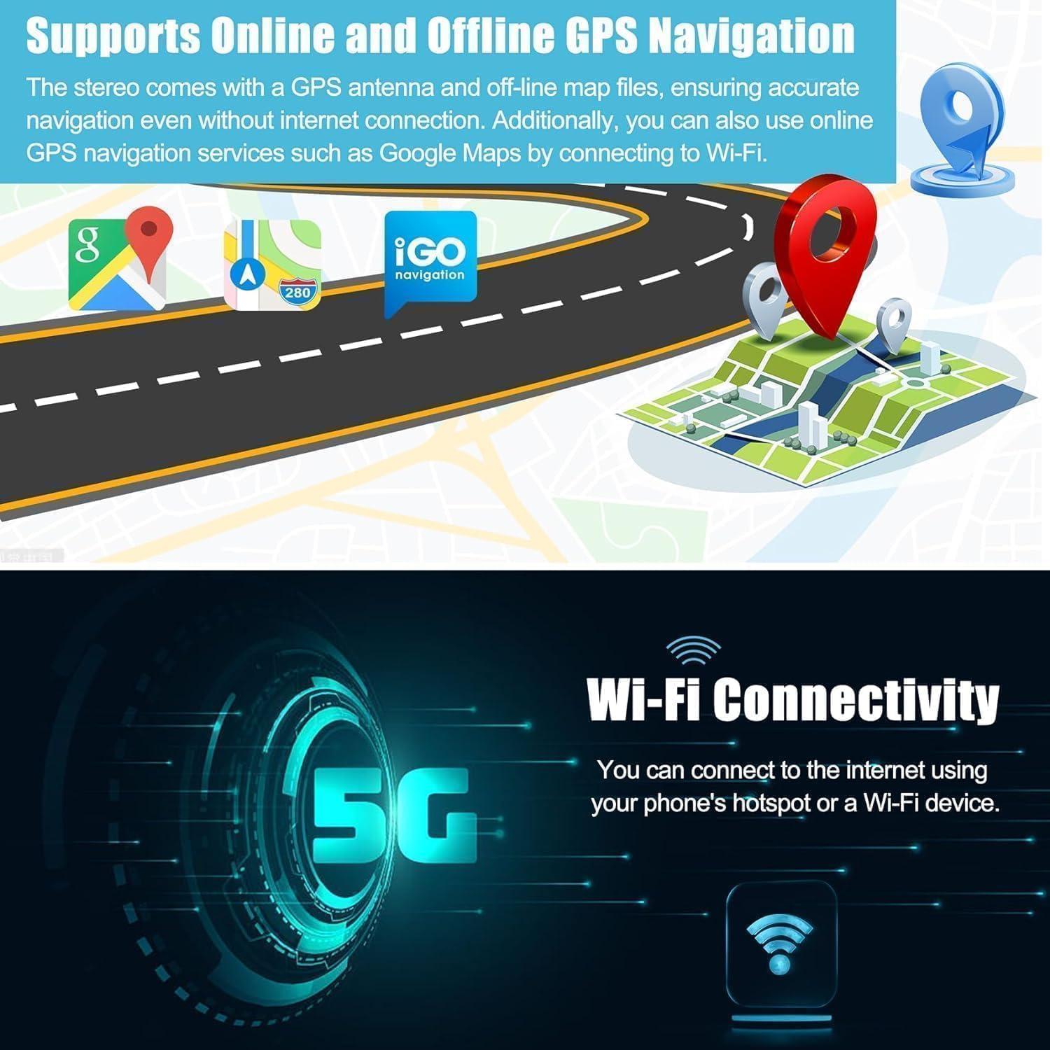 Radio de Coche B4U 10" Android 12 para Dodge RAM 2009-2012