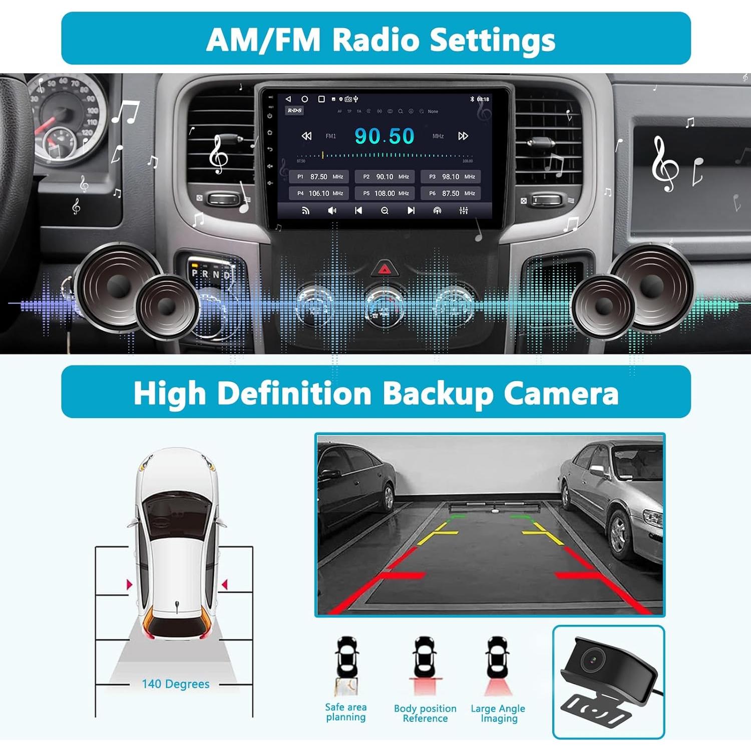 Estéreo de Coche Android 13 UUTouIoI para Dodge RAM 2013-2018
