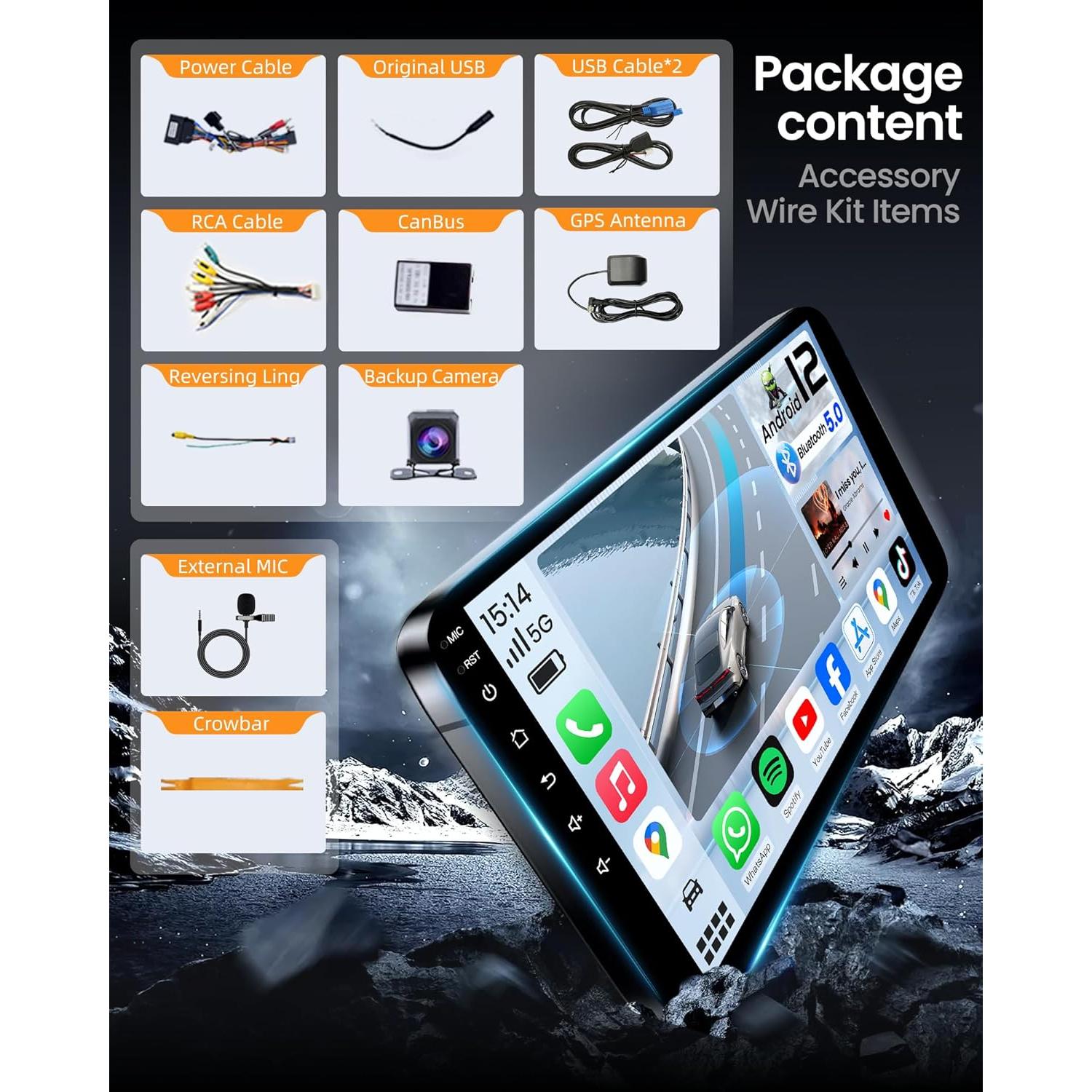 Radio Android 12 para Dodge Ram 1500 2500 3500 2002-2005 9"