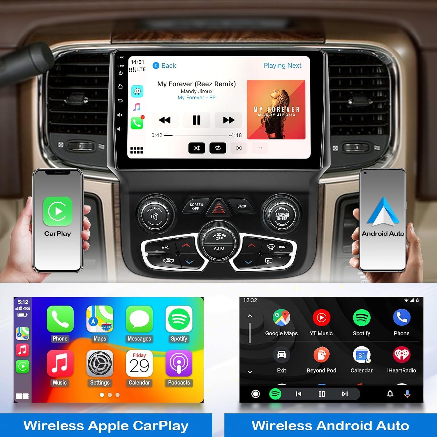 Estéreo de Coche KOBANOICA para Dodge RAM 2013-2018 9" GPS