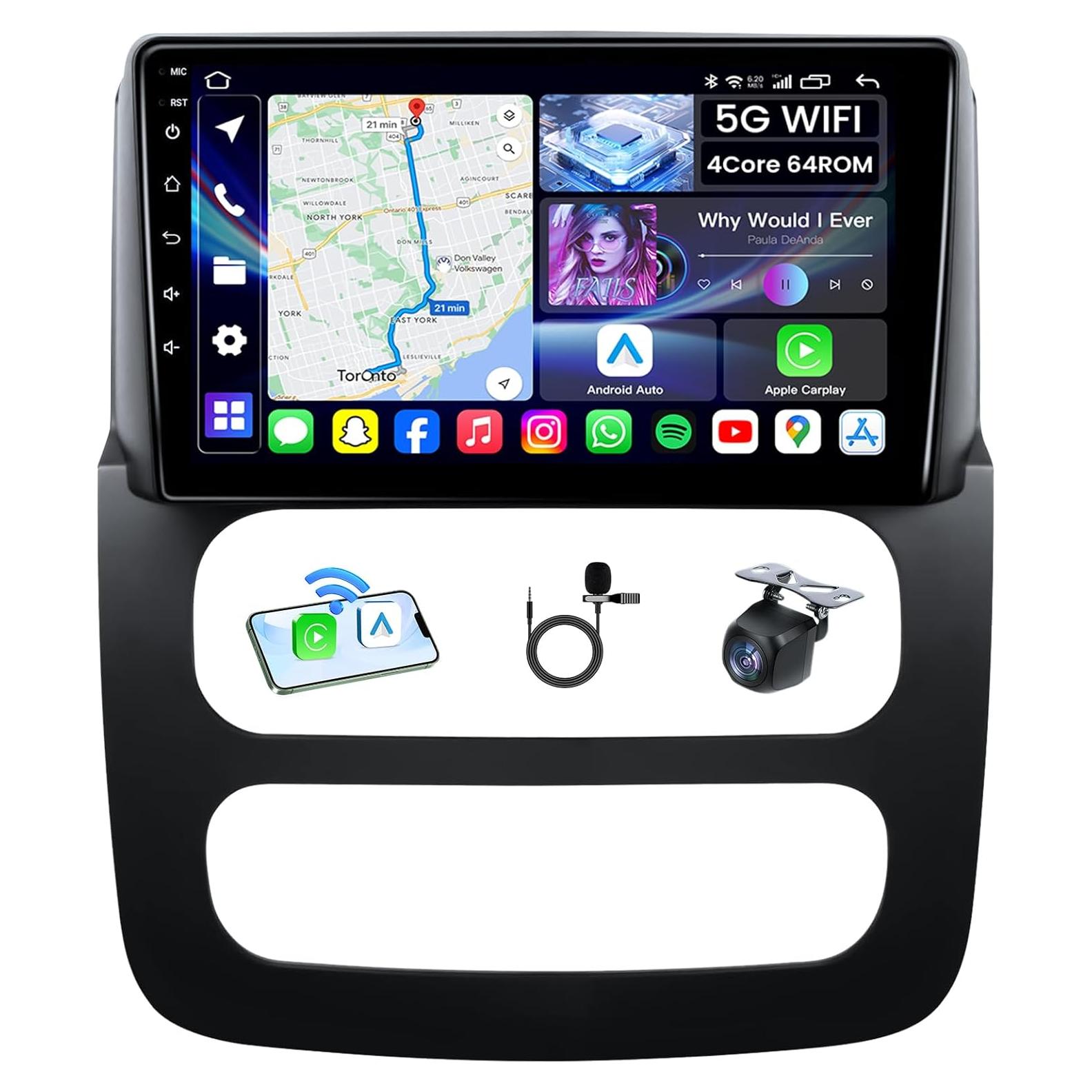 Estéreo de Coche Jingelsye 4Core 2G RAM 64G ROM para Dodge Ram 2002-2005