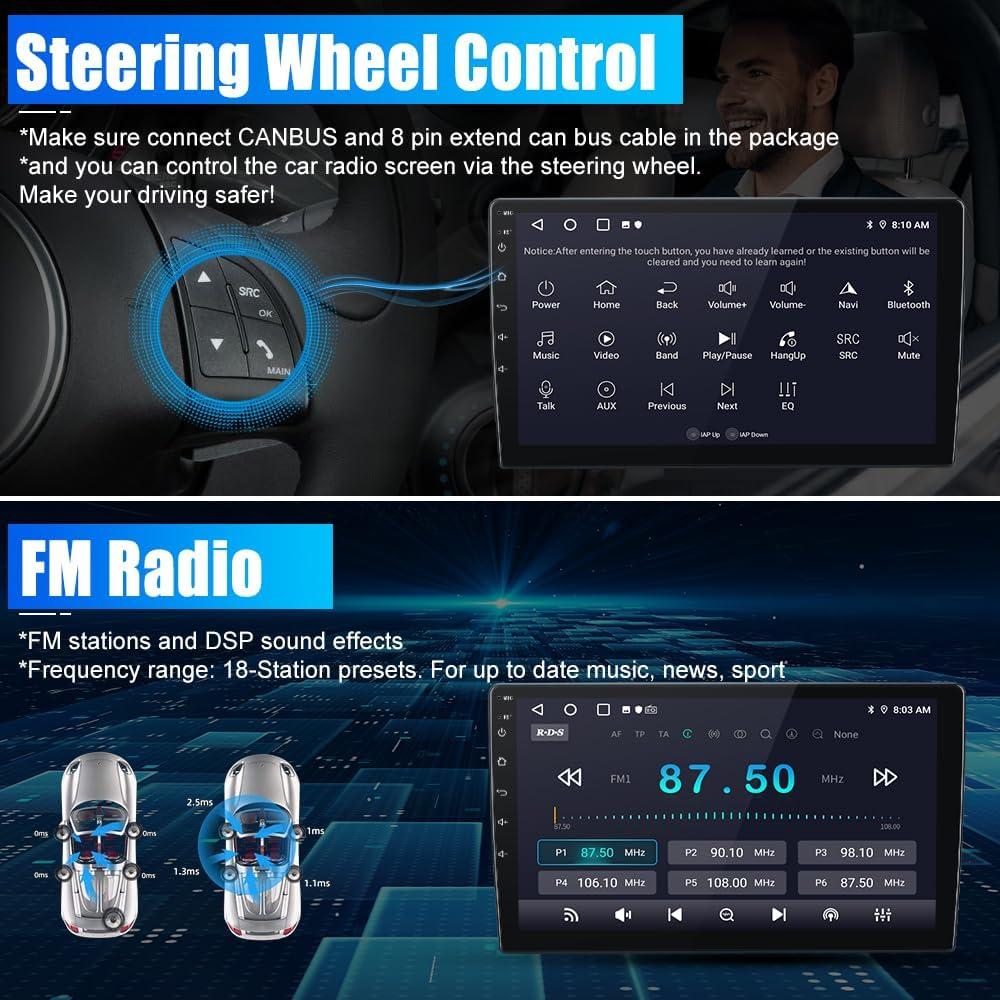 Estéreo Android AWESAFE para Dodge RAM 1500 2500 3500 AC Manual 2+32GB