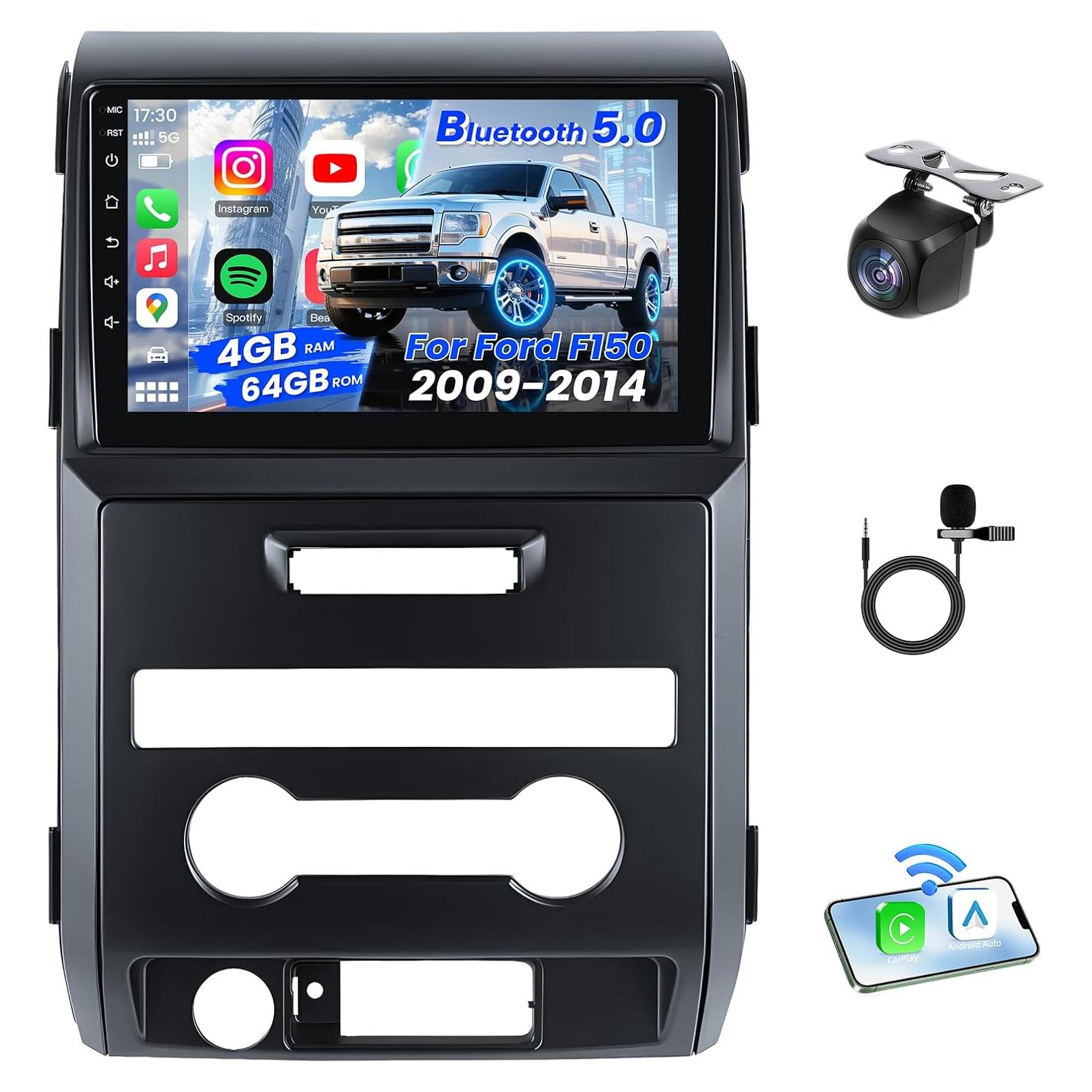 Estéreo de Coche Jufodrca 9" para Ford F150 2009-2014 GPS