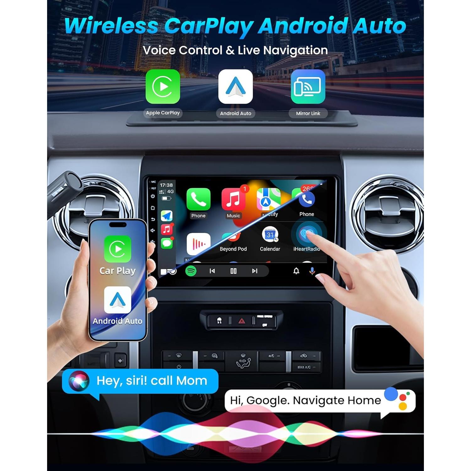 Estéreo de Coche Jufodrca 9" para Ford F150 2009-2014 GPS