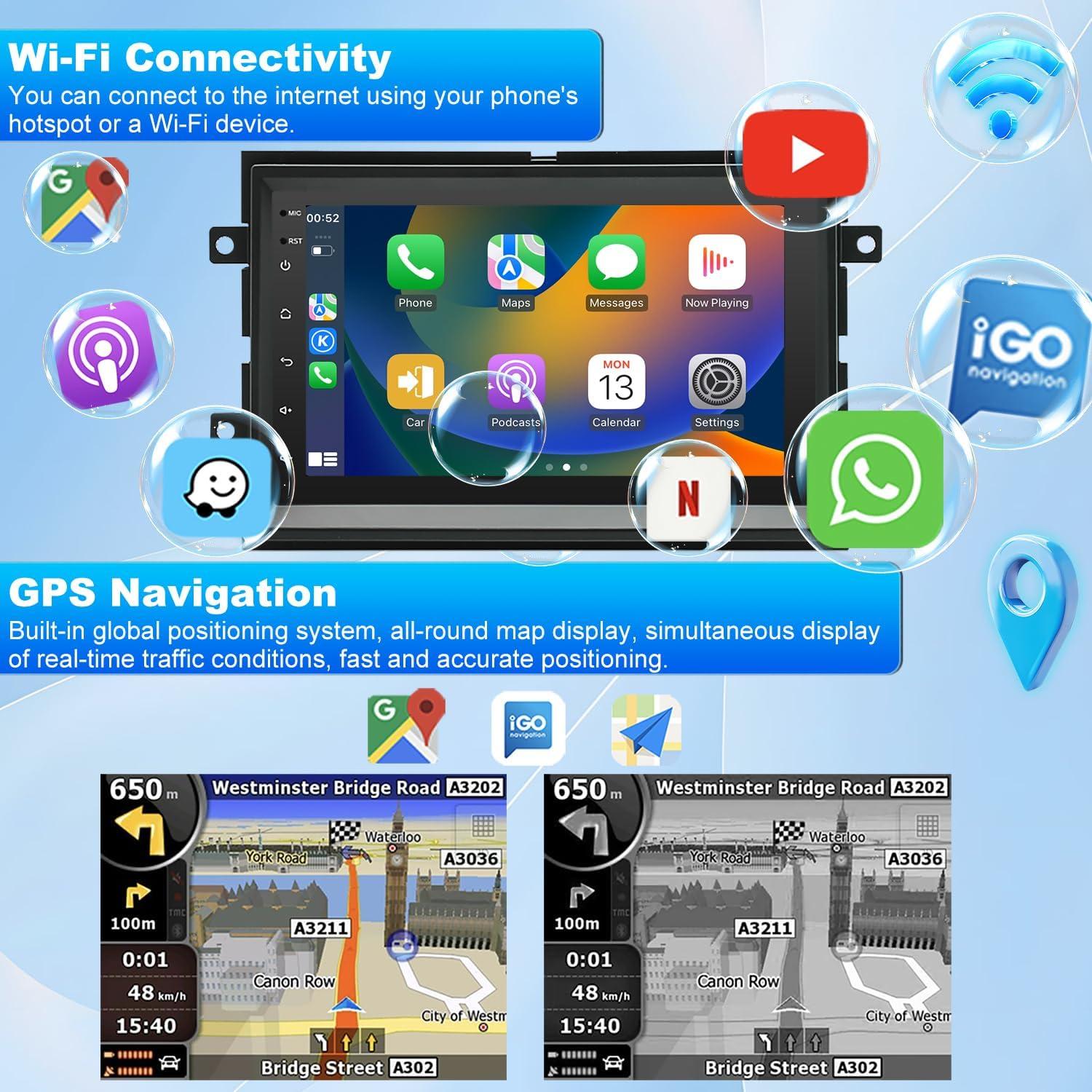 Radio de Coche Android 7" iCarSEPTON para Ford F150 F250 F350