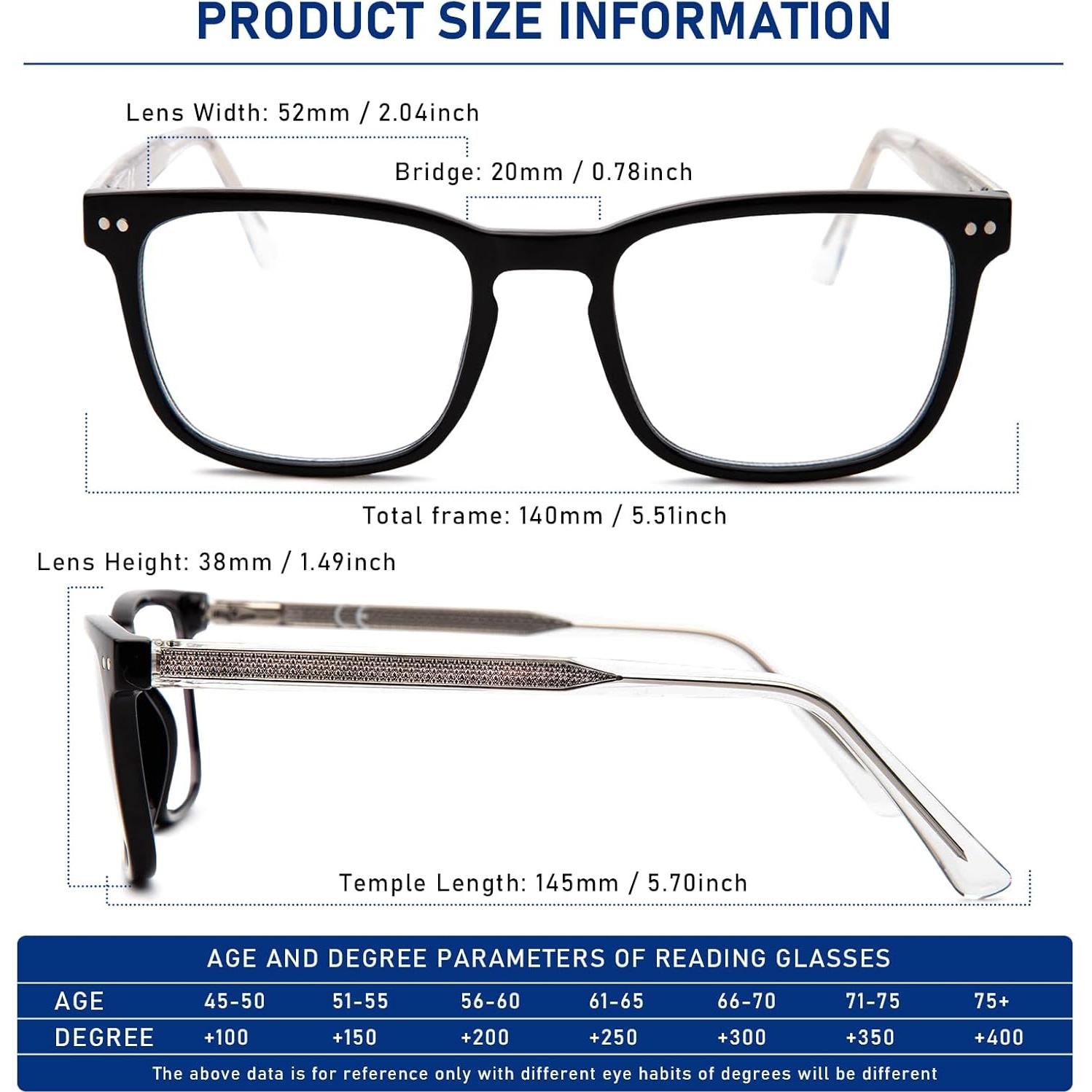 Gafas de lectura multifocal progresivas Metal 1.25x 2 pares