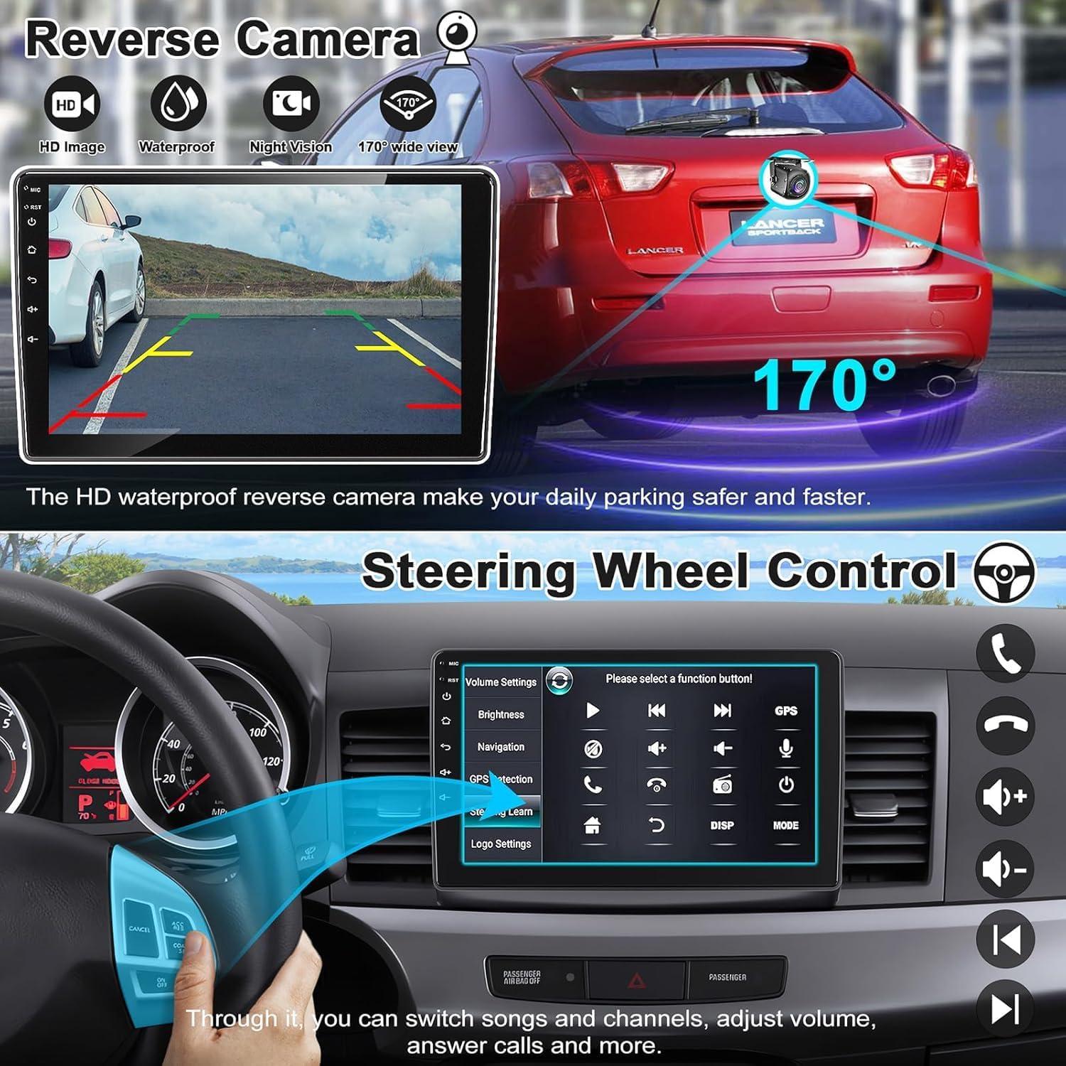 Radio de Coche Android 13 Electrosmart 10.1" para Mitsubishi Lancer 2008-2017