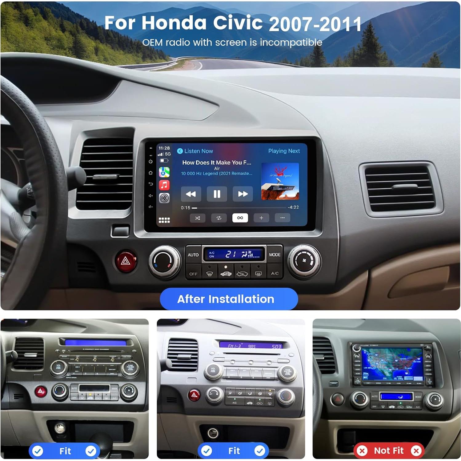 Estéreo de Coche Dasaita 9" para Honda Civic 2007-2011