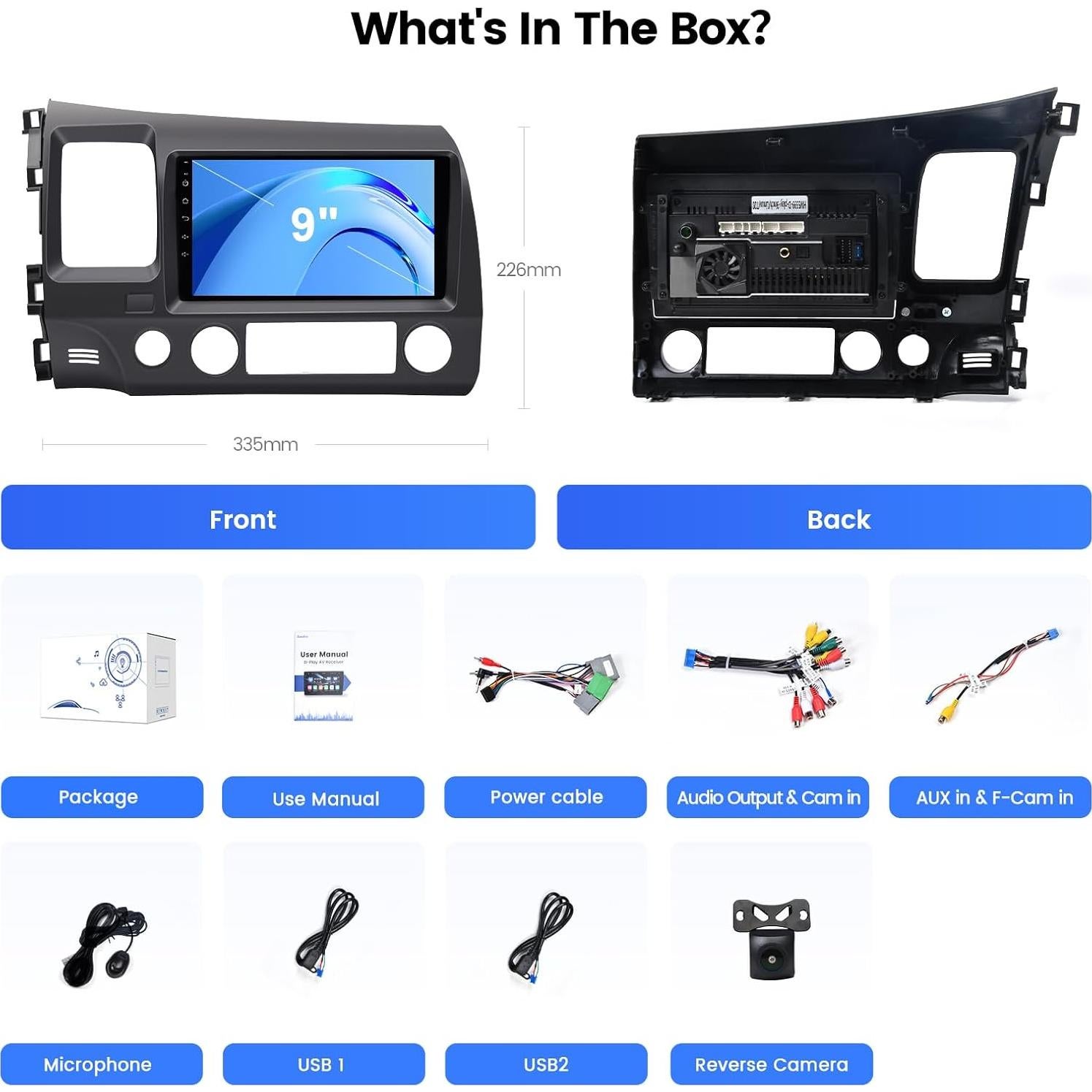 Estéreo de Coche Dasaita 9" para Honda Civic 2007-2011