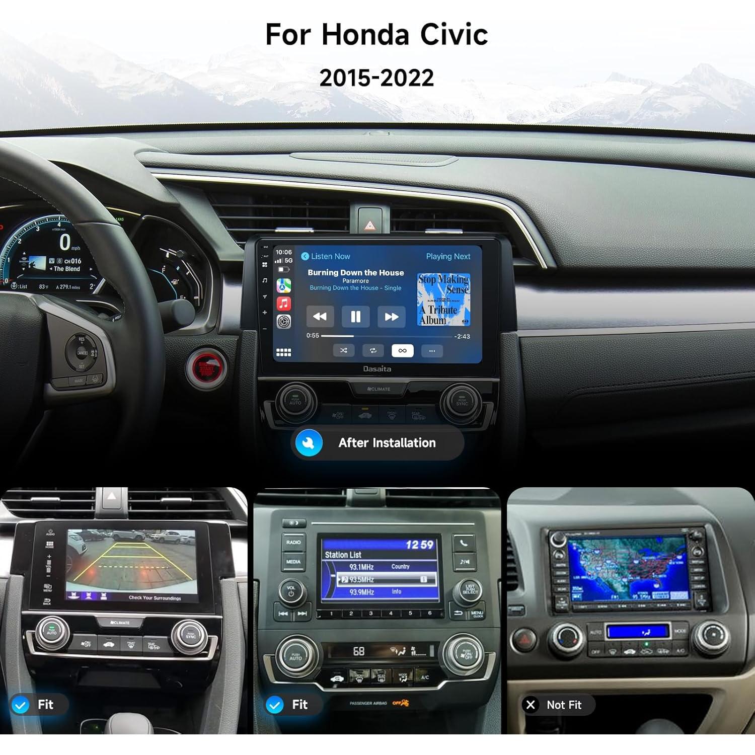 Estéreo Android 13 Dasaita para Honda Civic 2015-2022 9"