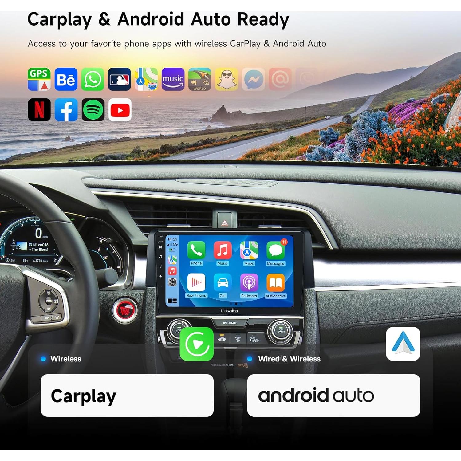 Estéreo Android 13 Dasaita para Honda Civic 2015-2022 9"