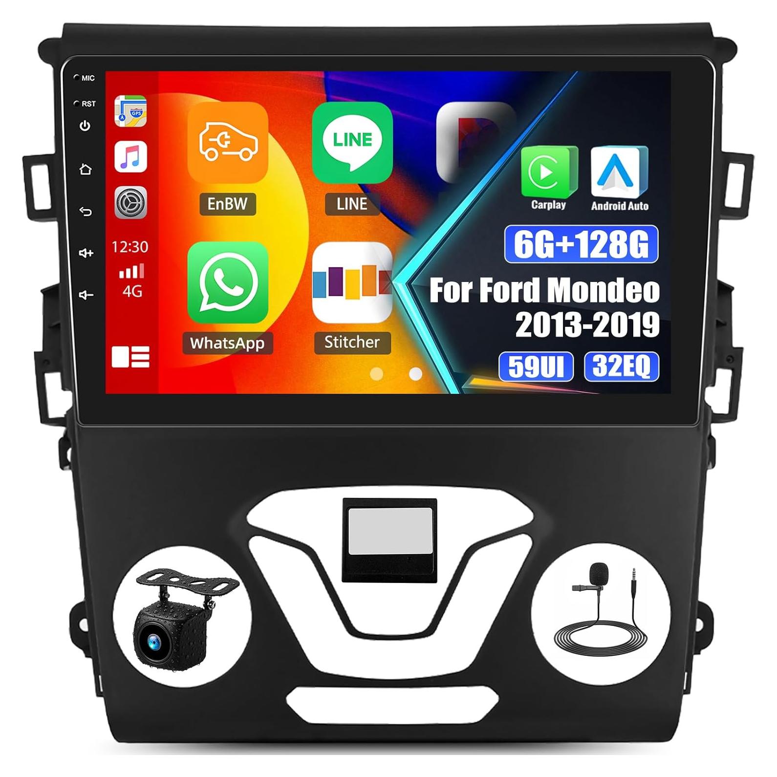 Estéreo de Coche SIXWIN Android 13 9" para Ford Fusion 2013-2019