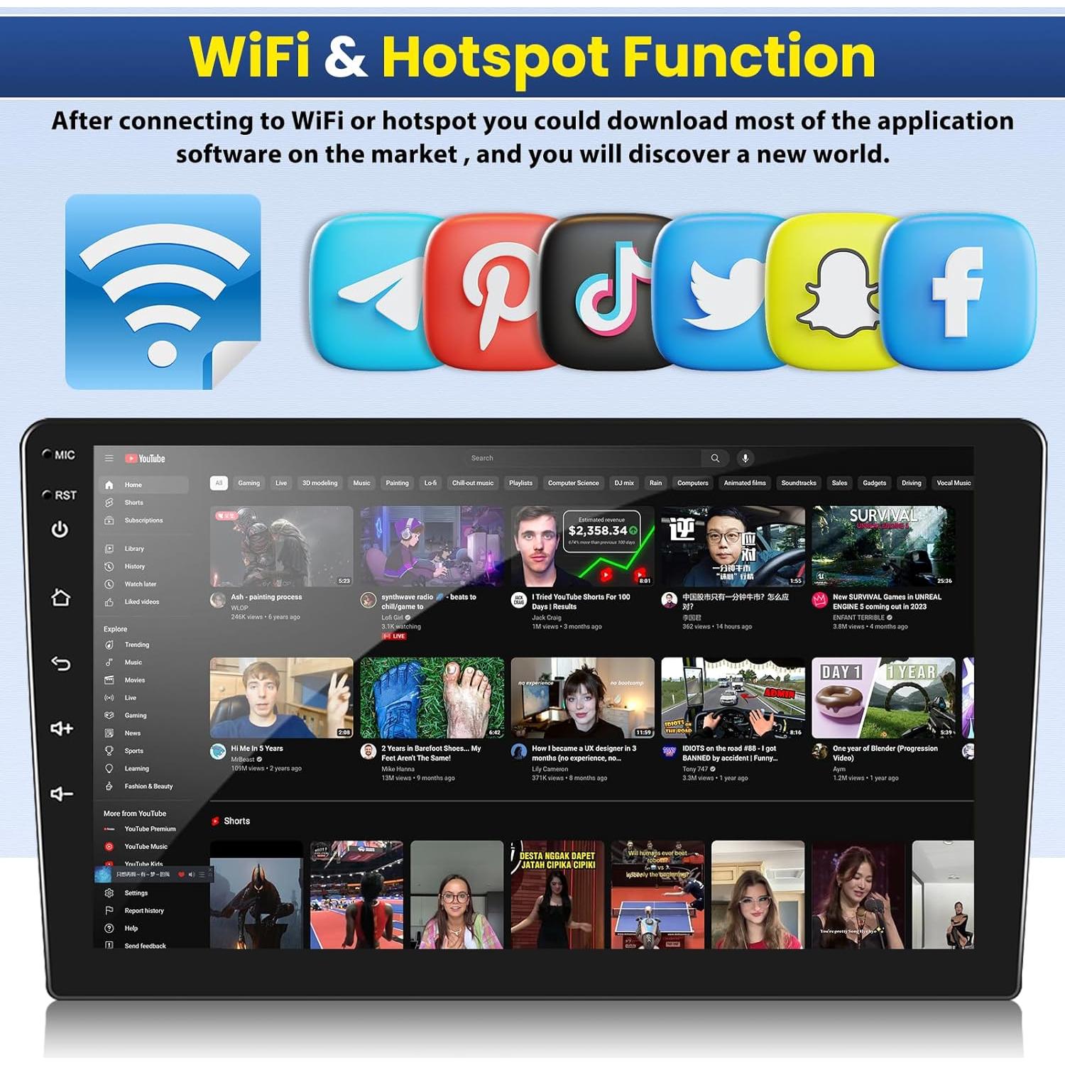 Estéreo Android 13 GOHHDL 2+64GB para Ford Fusion 2013-2019