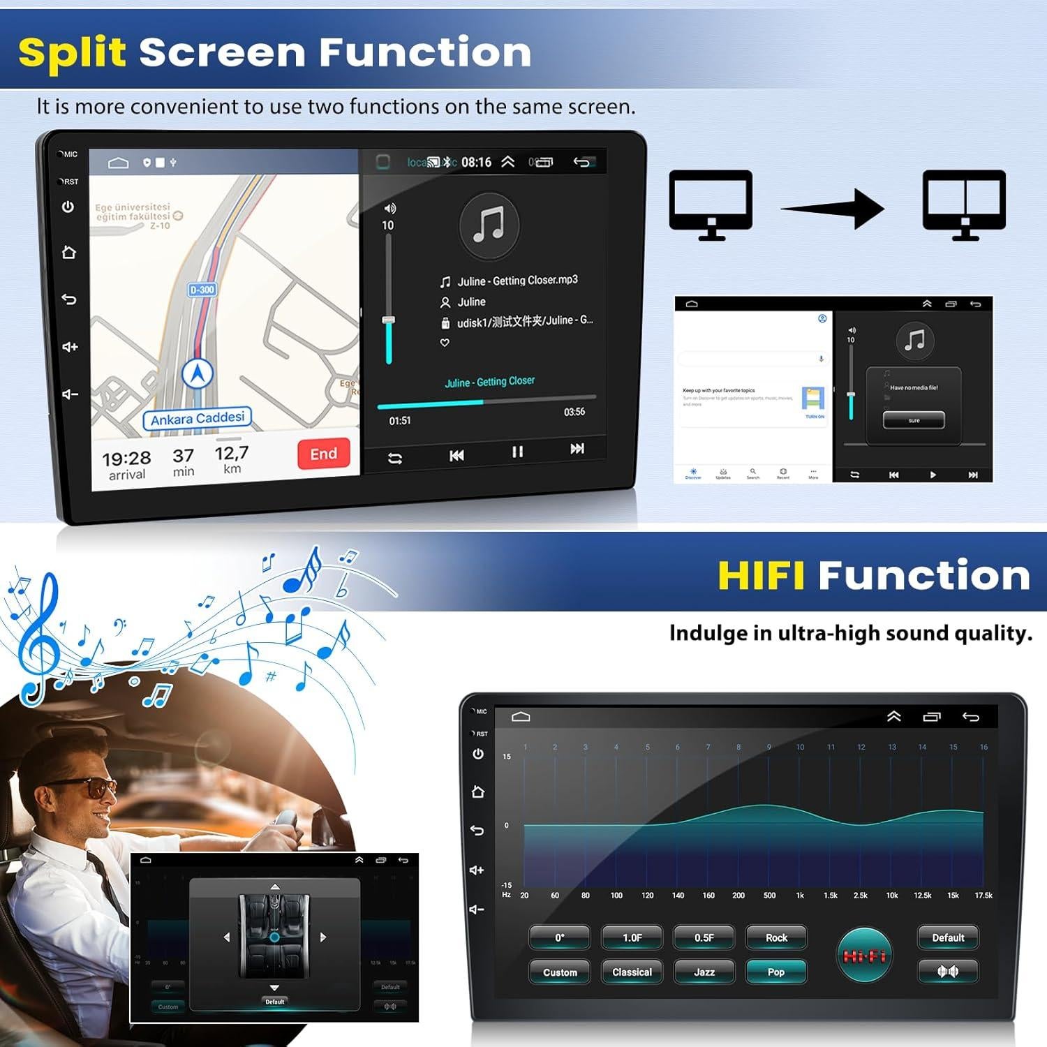 Estéreo Android 13 GOHHDL 2+64GB para Ford Fusion 2013-2019