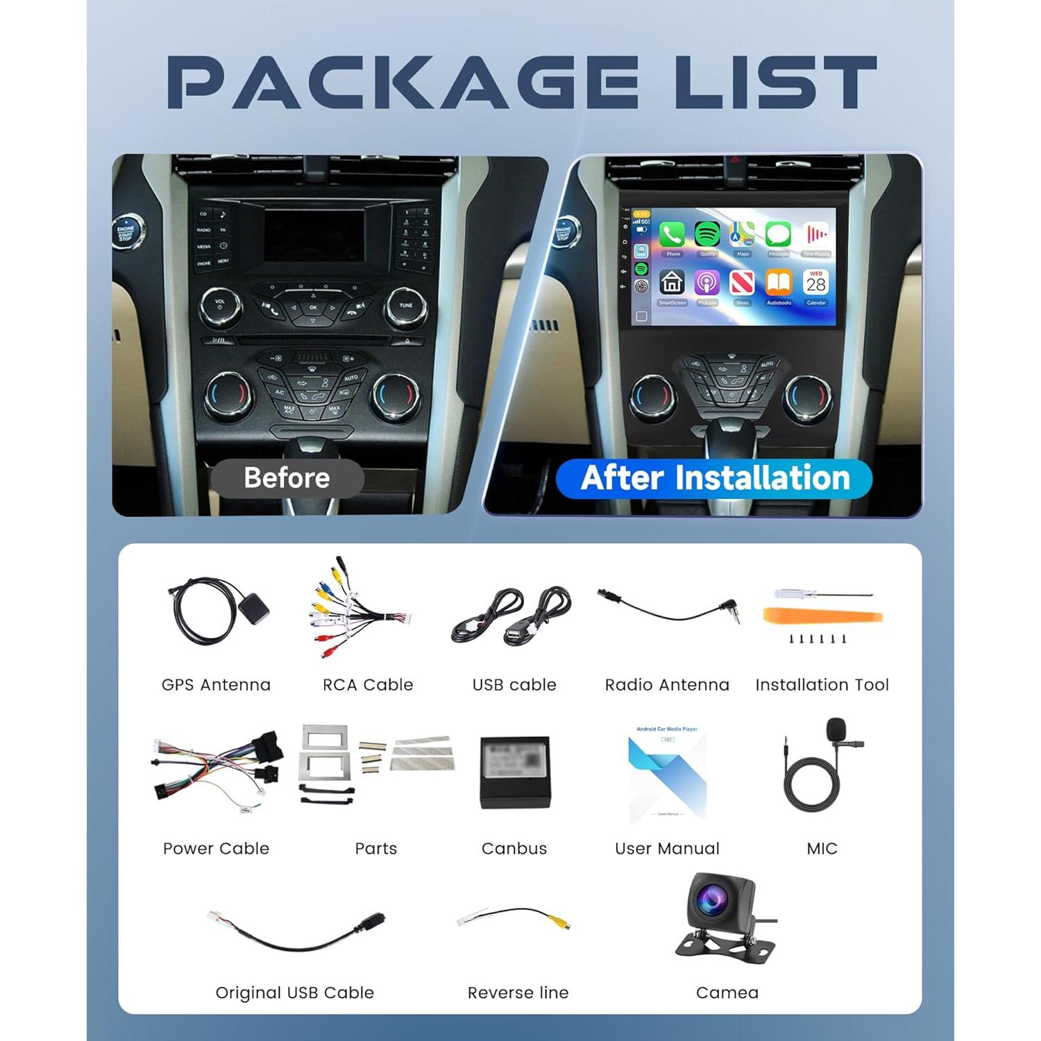 Estéreo de Coche Android Rimoody 4G+64G para Ford 2013-2019