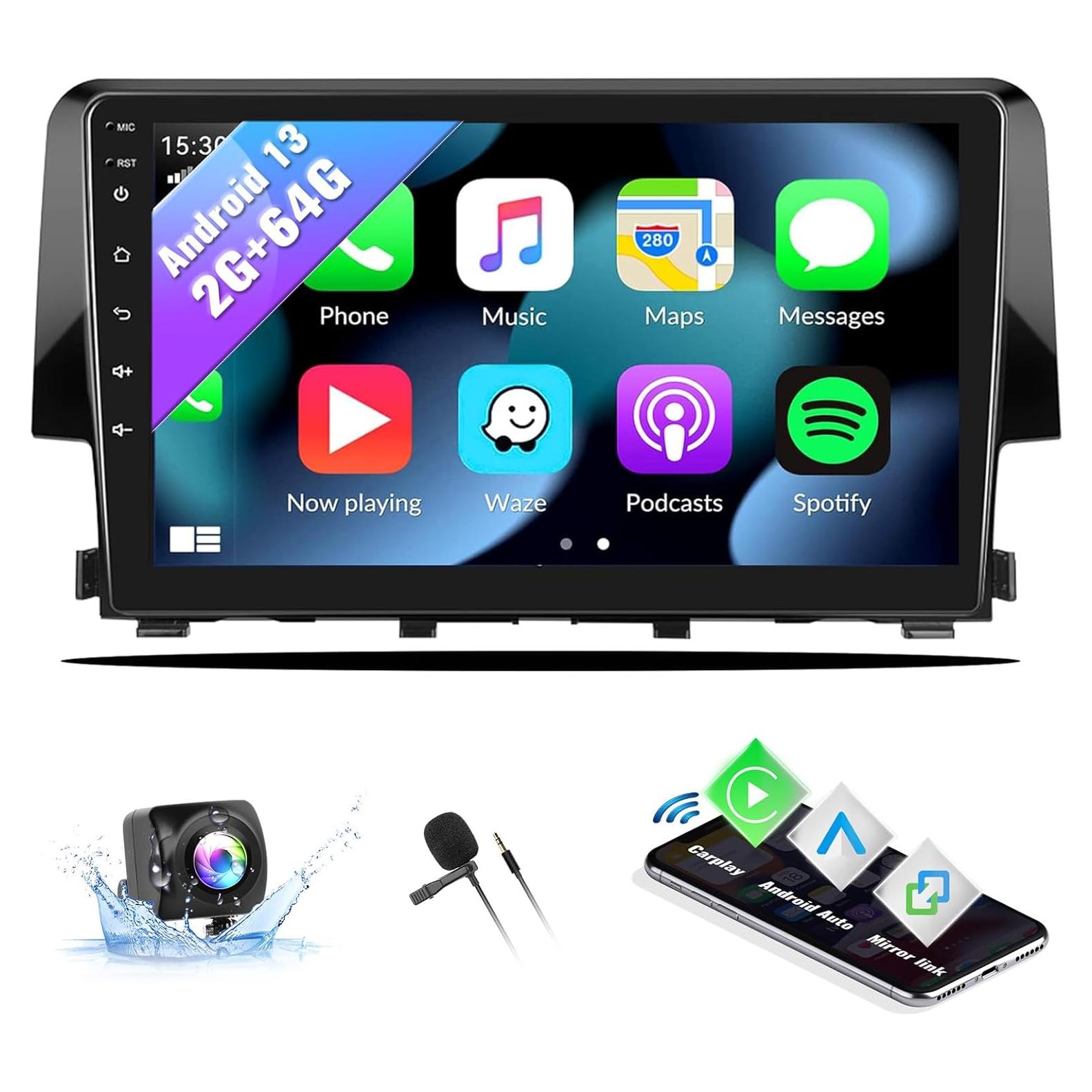 Estéreo de Coche Android 2G+64G SIXWIN para Honda Civic 2016-2020