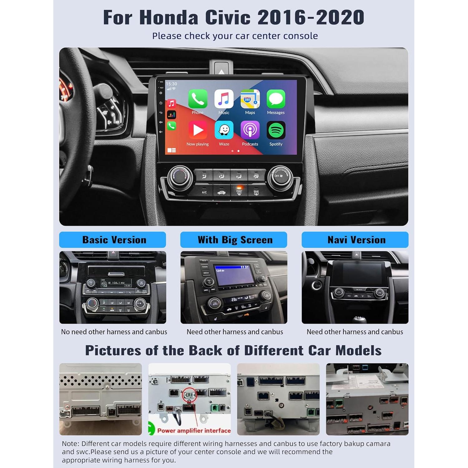 Estéreo de Coche Android 2G+64G SIXWIN para Honda Civic 2016-2020