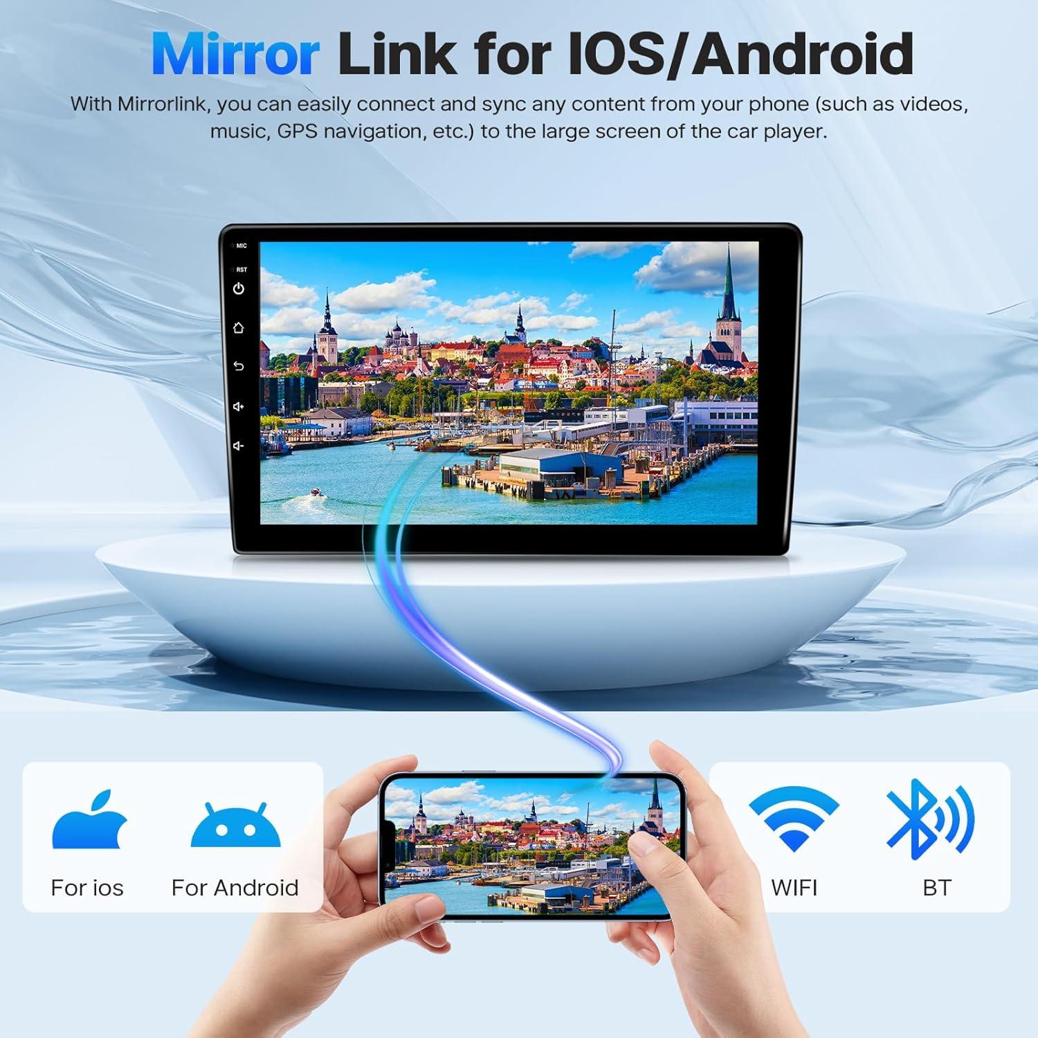 Estéreo de Coche Leadfan para Honda Civic 2013-2017, 9" Carplay