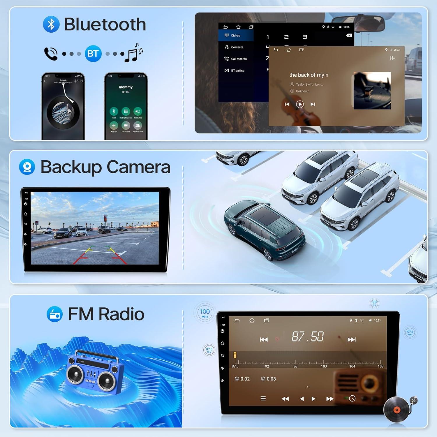 Estéreo de Coche Leadfan para Honda Civic 2013-2017, 9" Carplay