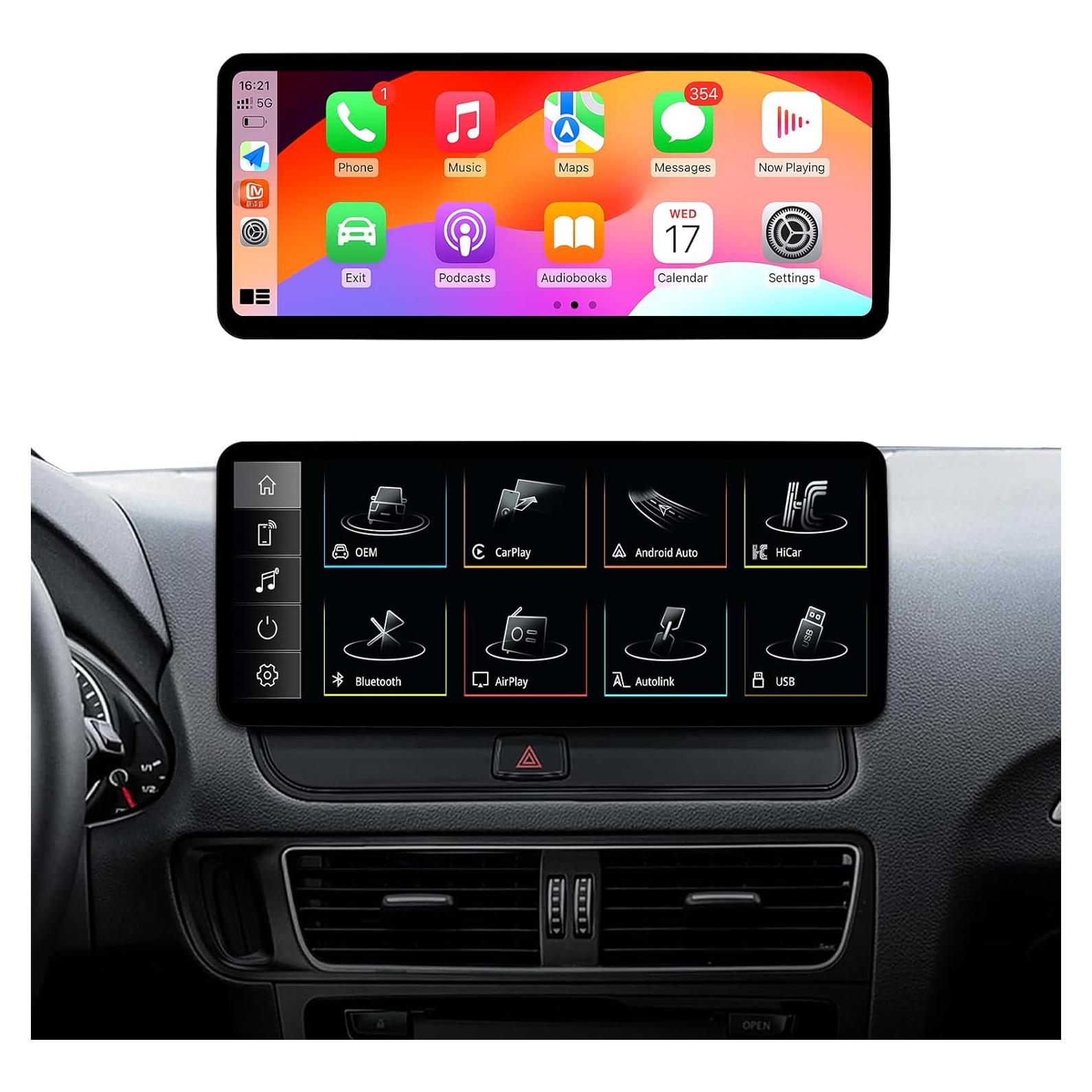 Estéreo de Coche Uckazy 12.3" para Audi Q5 2009-2017 Carplay