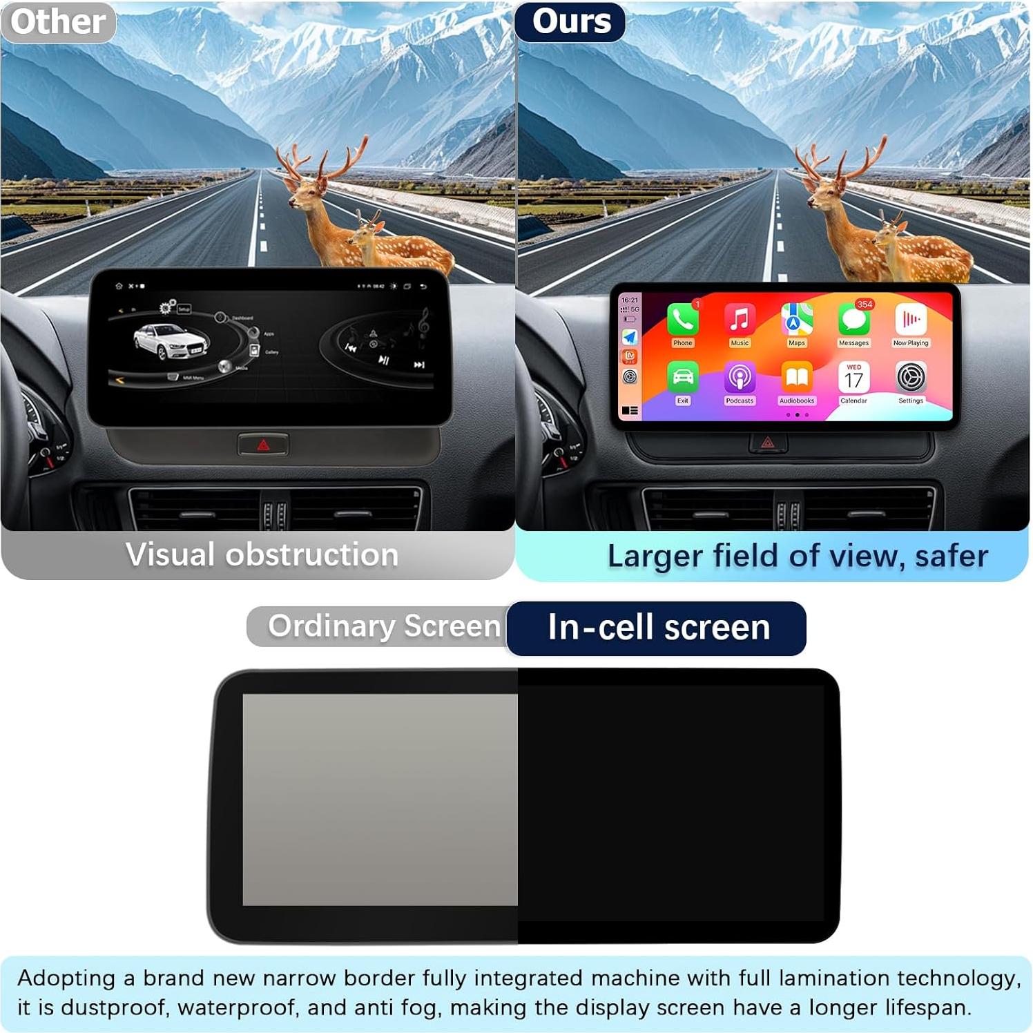 Estéreo de Coche Uckazy 12.3" para Audi Q5 2009-2017 Carplay