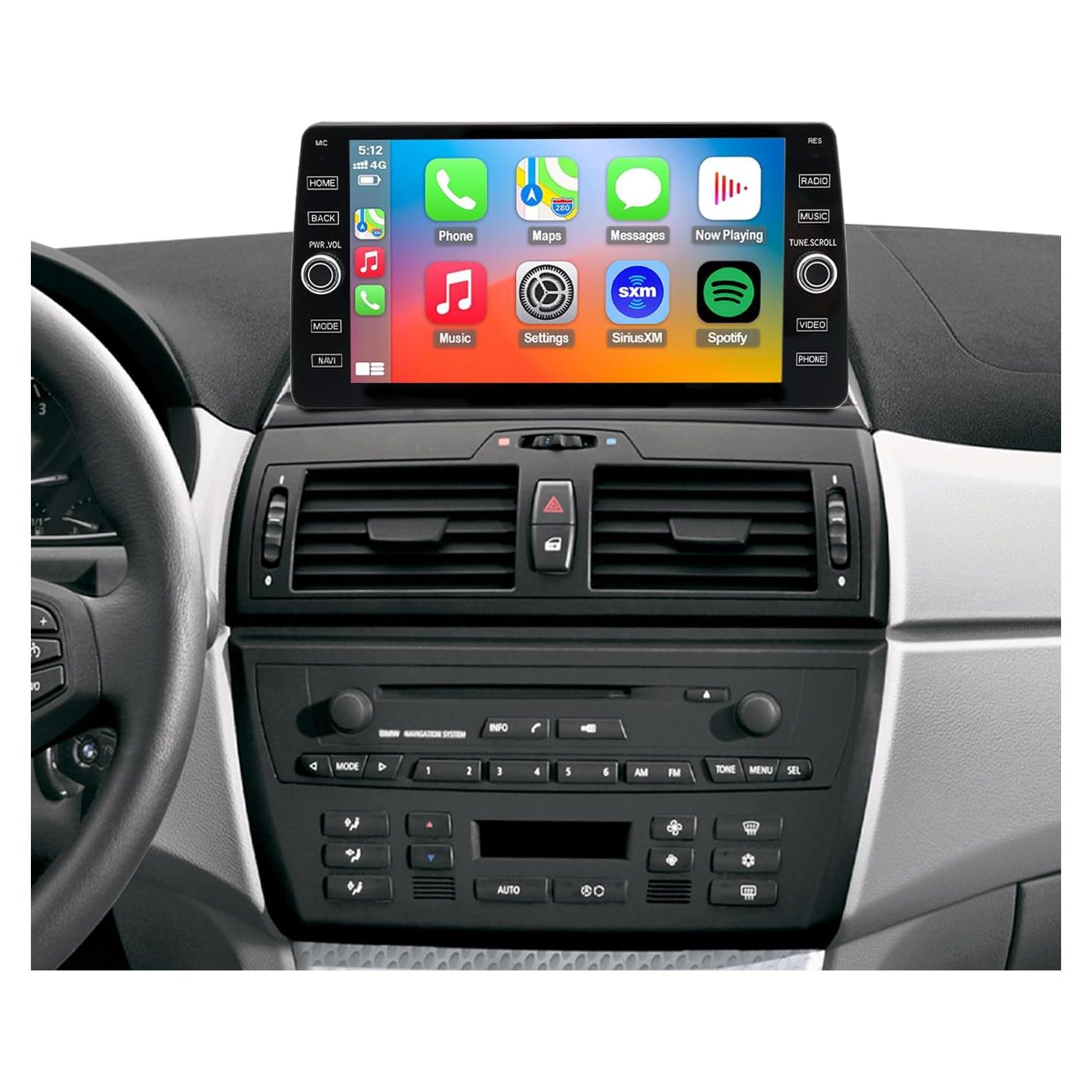 Estéreo QLED 9" Fuosuc para BMW X3 2004-2010, CarPlay y Android Auto