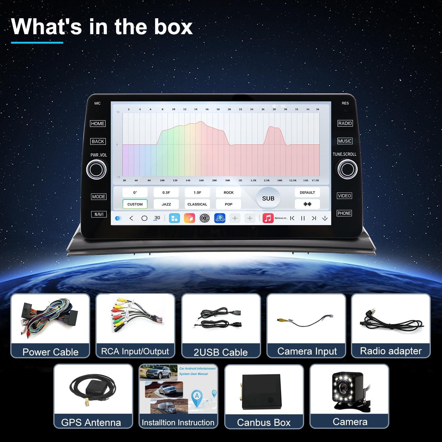 Estéreo QLED 9" Fuosuc para BMW X3 2004-2010, CarPlay y Android Auto