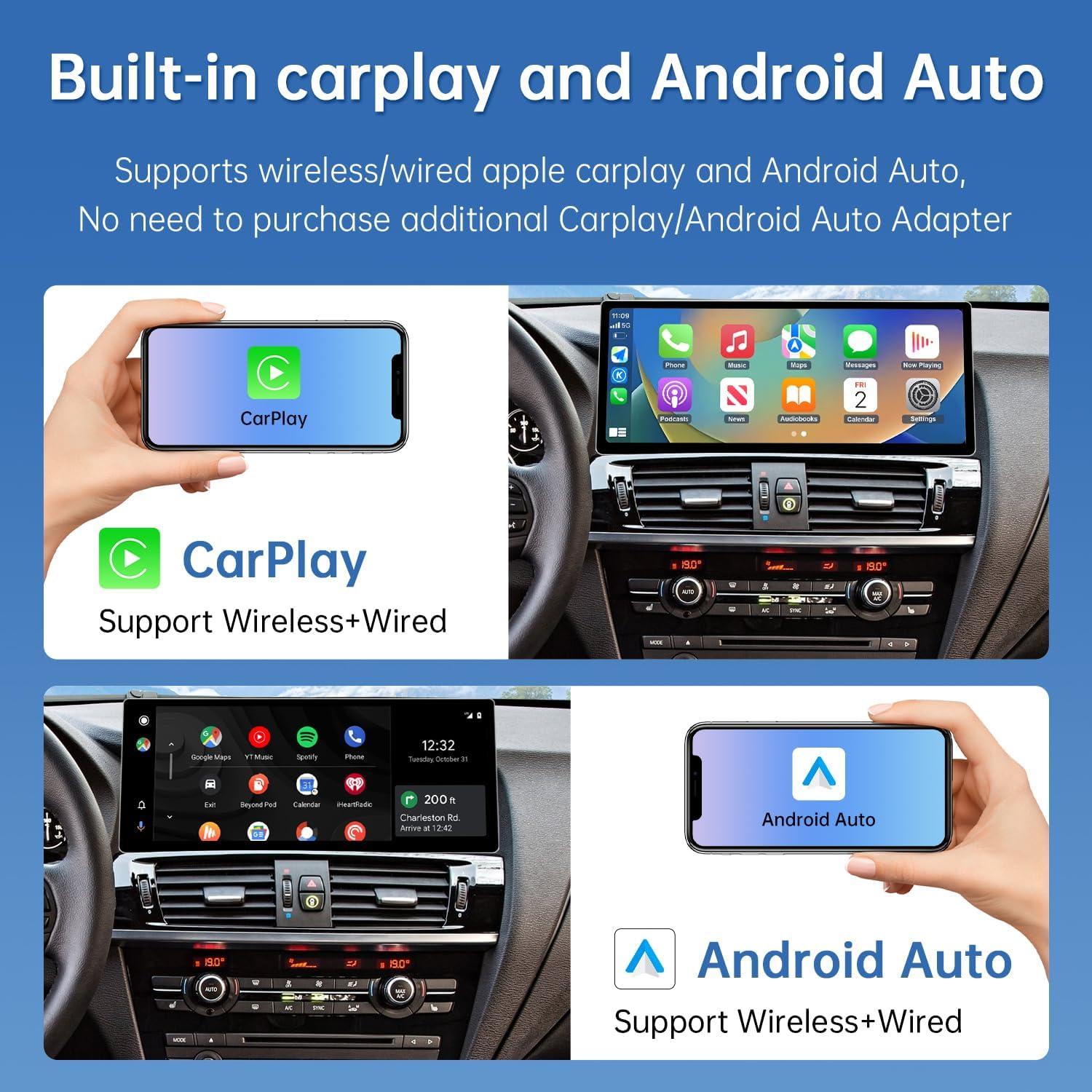 Pantalla Táctil CarPlay Road Top 12.3" para BMW X3/X4 2014-2016