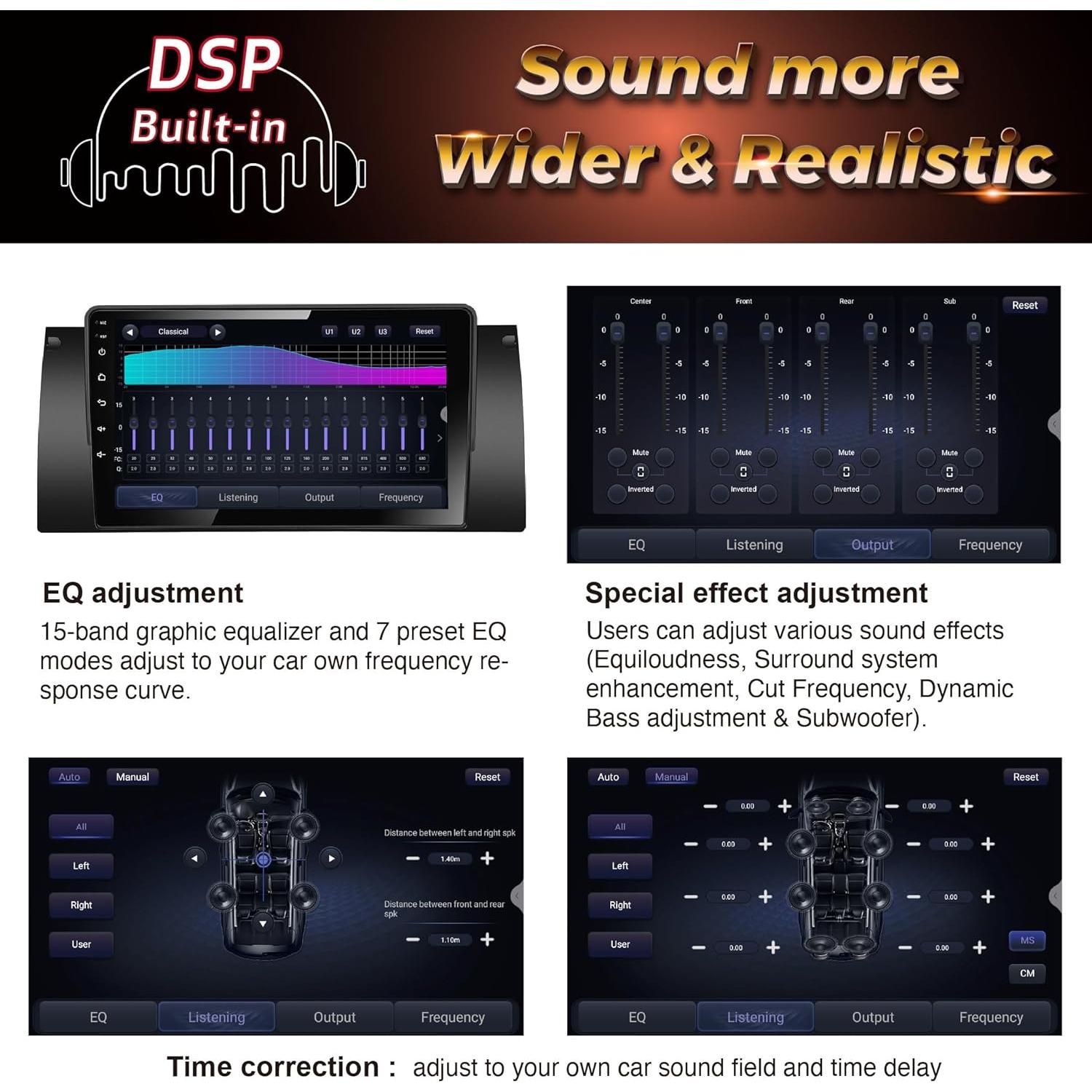 Estéreo de Coche Amaseaudio Android 14 [4+64GB] para BMW X5 E53