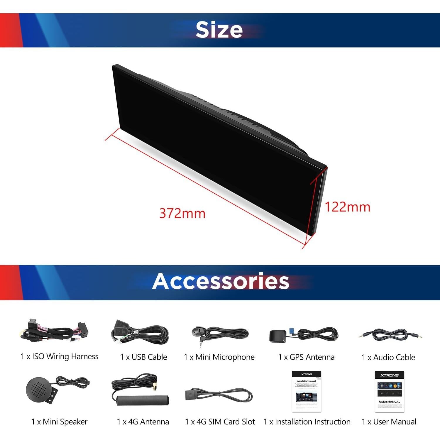 Estéreo de Coche XTRONS Android 14 14.9" para BMW X5/X6 4G LTE