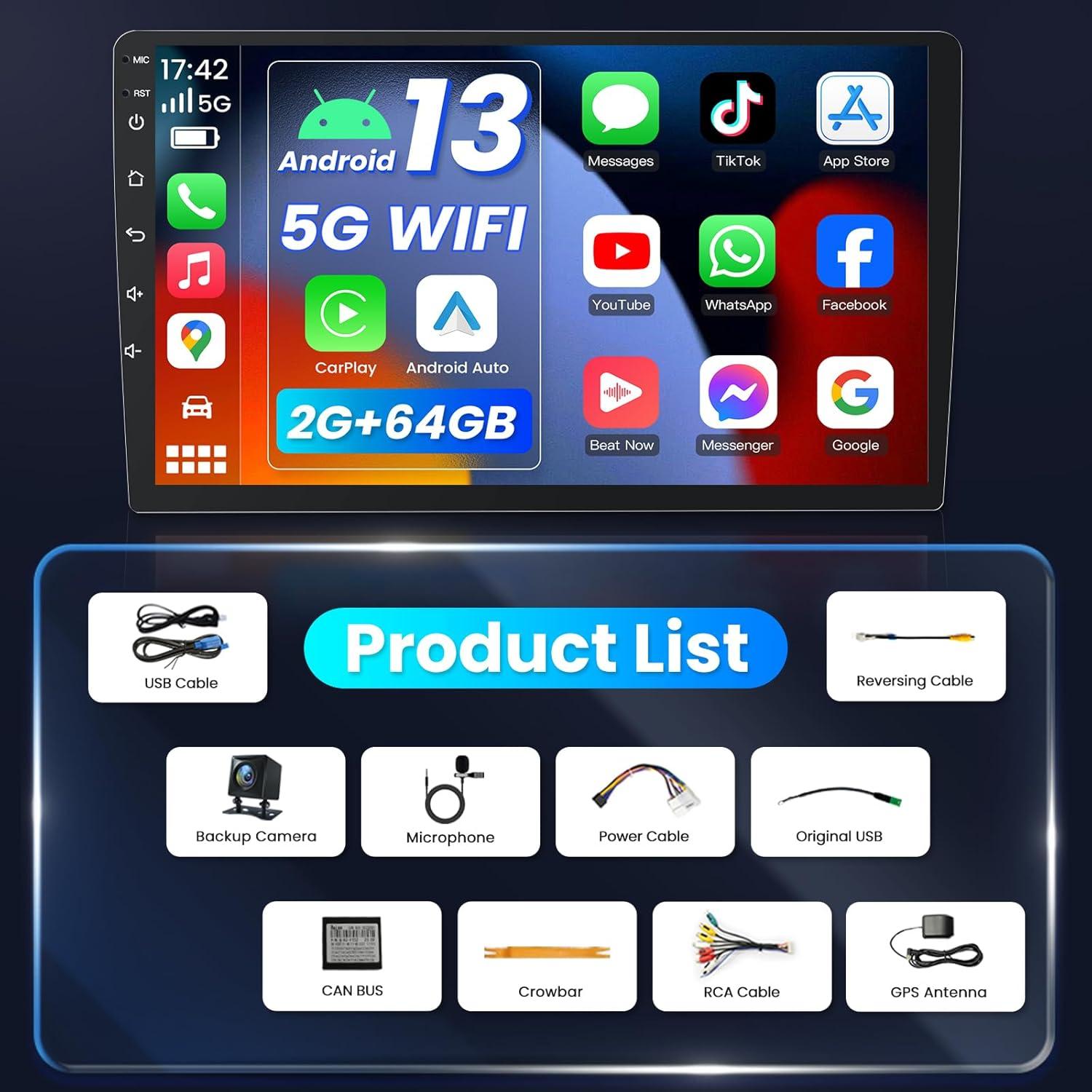 Radio de Coche 4Core 64GB para Subaru Forester WRX 2014-2015