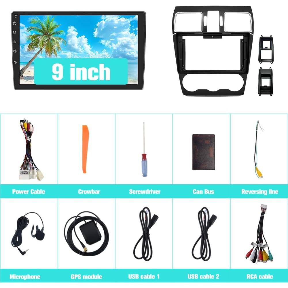 Radio de Coche Android 13 AWESAFE 9" para Subaru 2015-2018