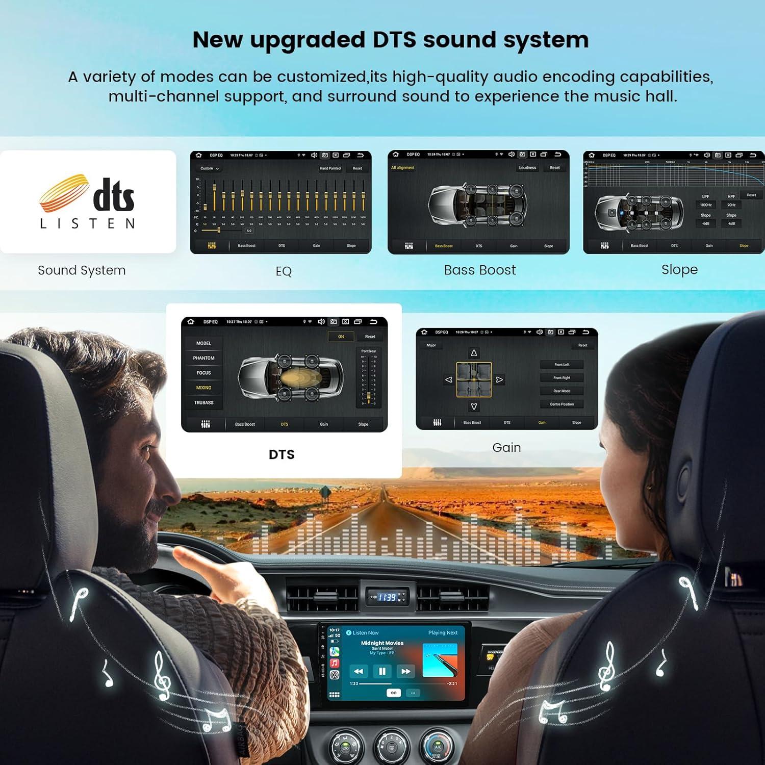 Estéreo Android 12 Roadanvi 10.2" para Toyota Corolla 2014-2016