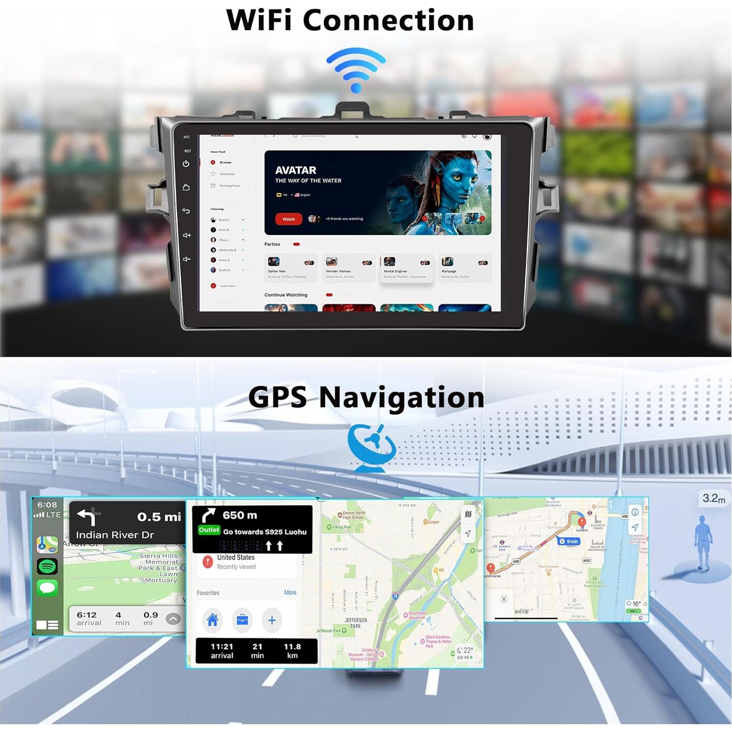 Estéreo de Coche Reakosound para Toyota Corolla 2007-2012