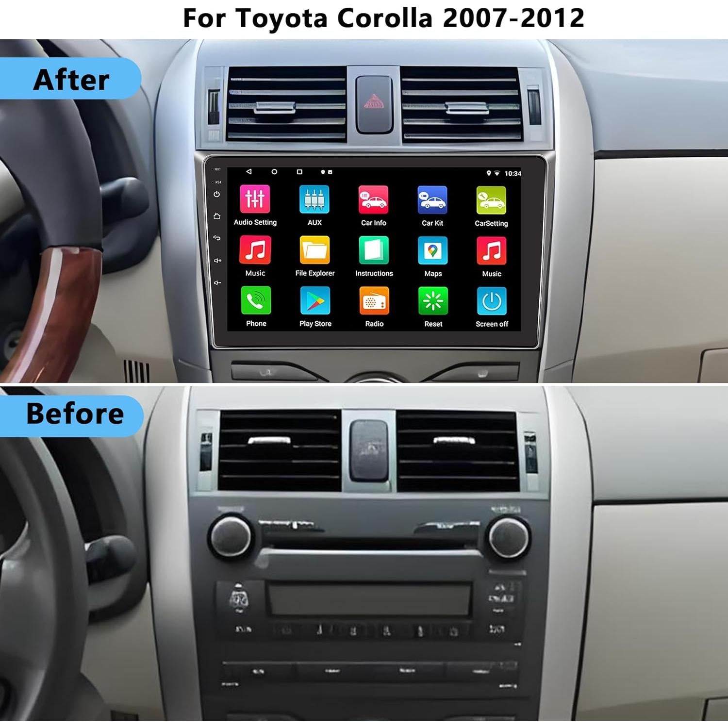 Estéreo de Coche Reakosound para Toyota Corolla 2007-2012