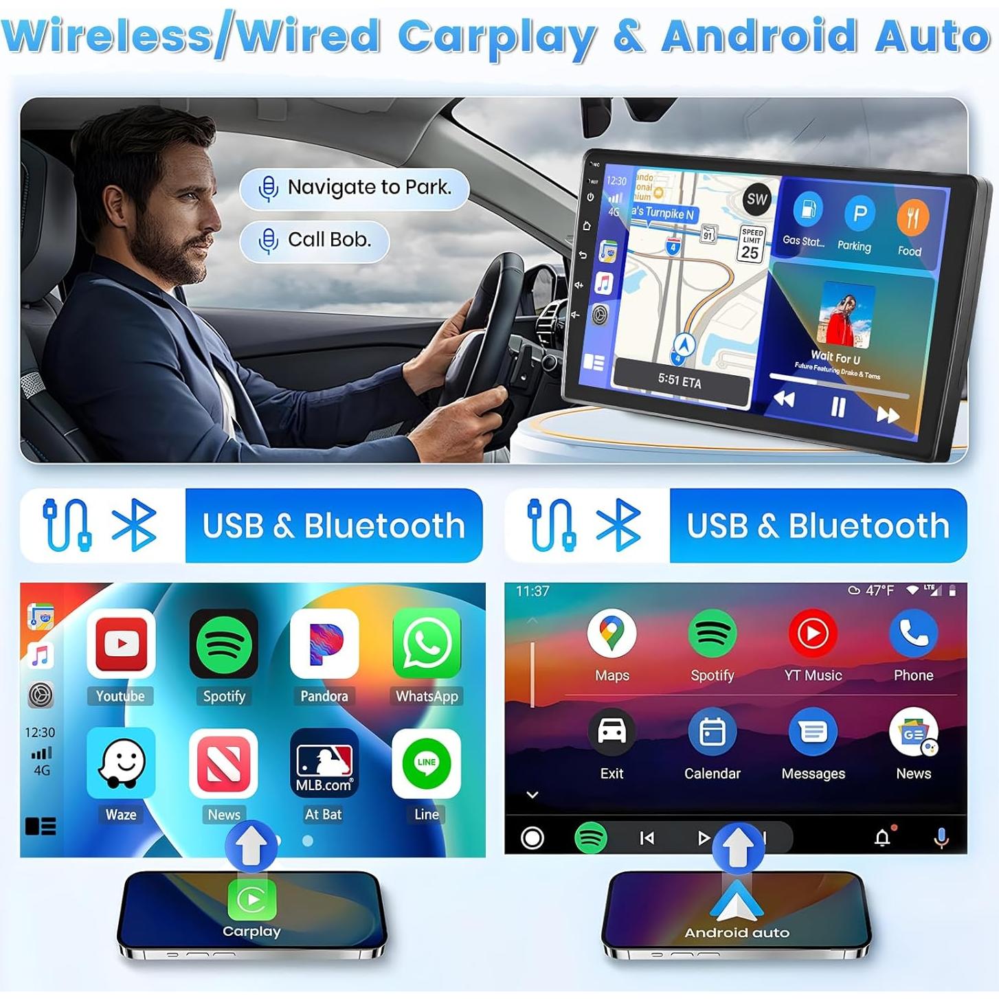 Radio Android Roinvou 2+64G para Toyota Corolla 2005-2012