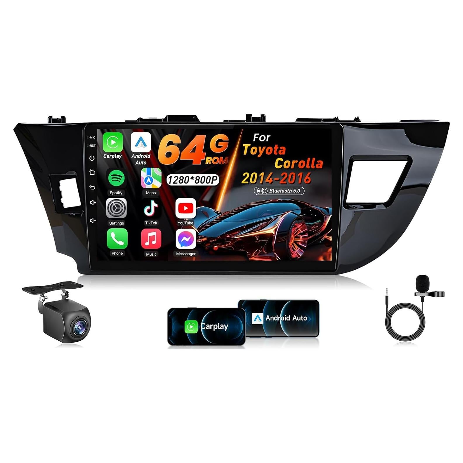 Radio Estéreo de Coche Jingelsye para Toyota Corolla 2014-2016 10.1"