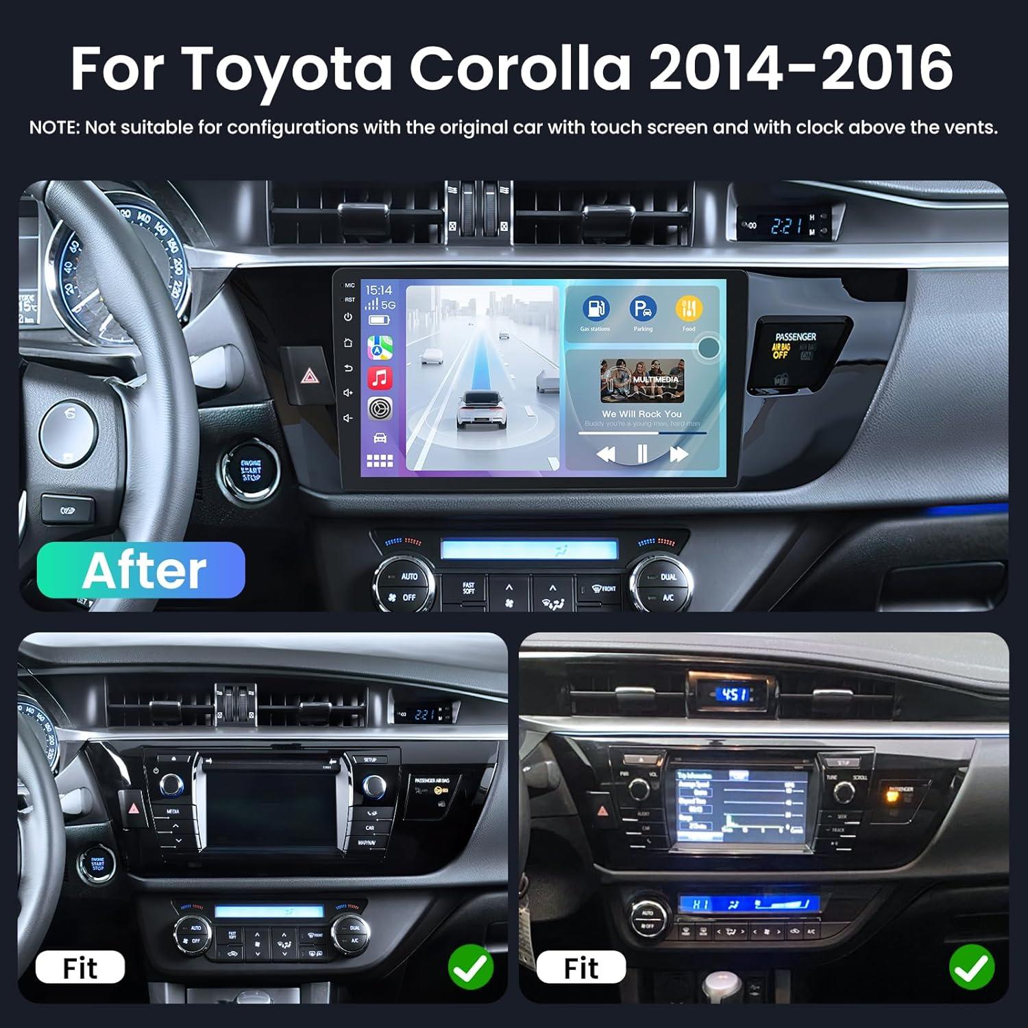 Radio Estéreo de Coche Jingelsye para Toyota Corolla 2014-2016 10.1"