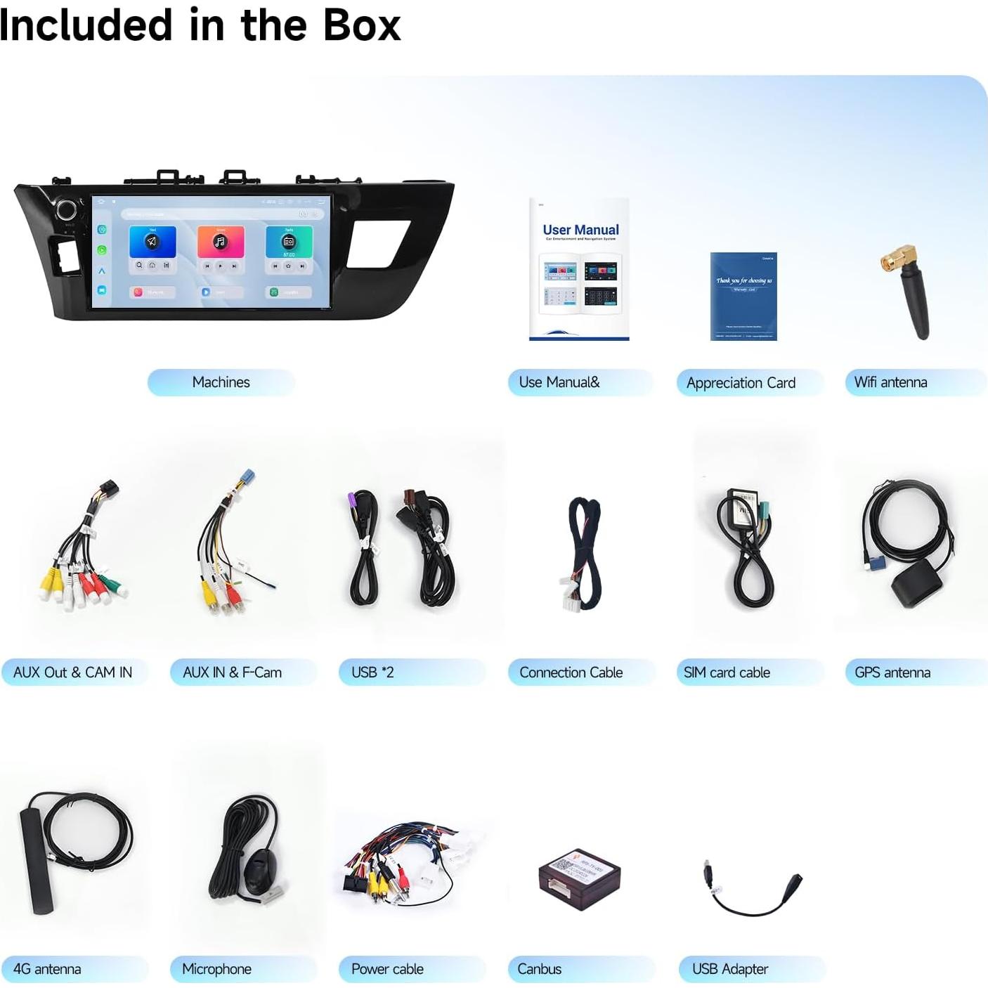 Radio Estéreo Android 13 Dasaita para Toyota Corolla 2014-2016